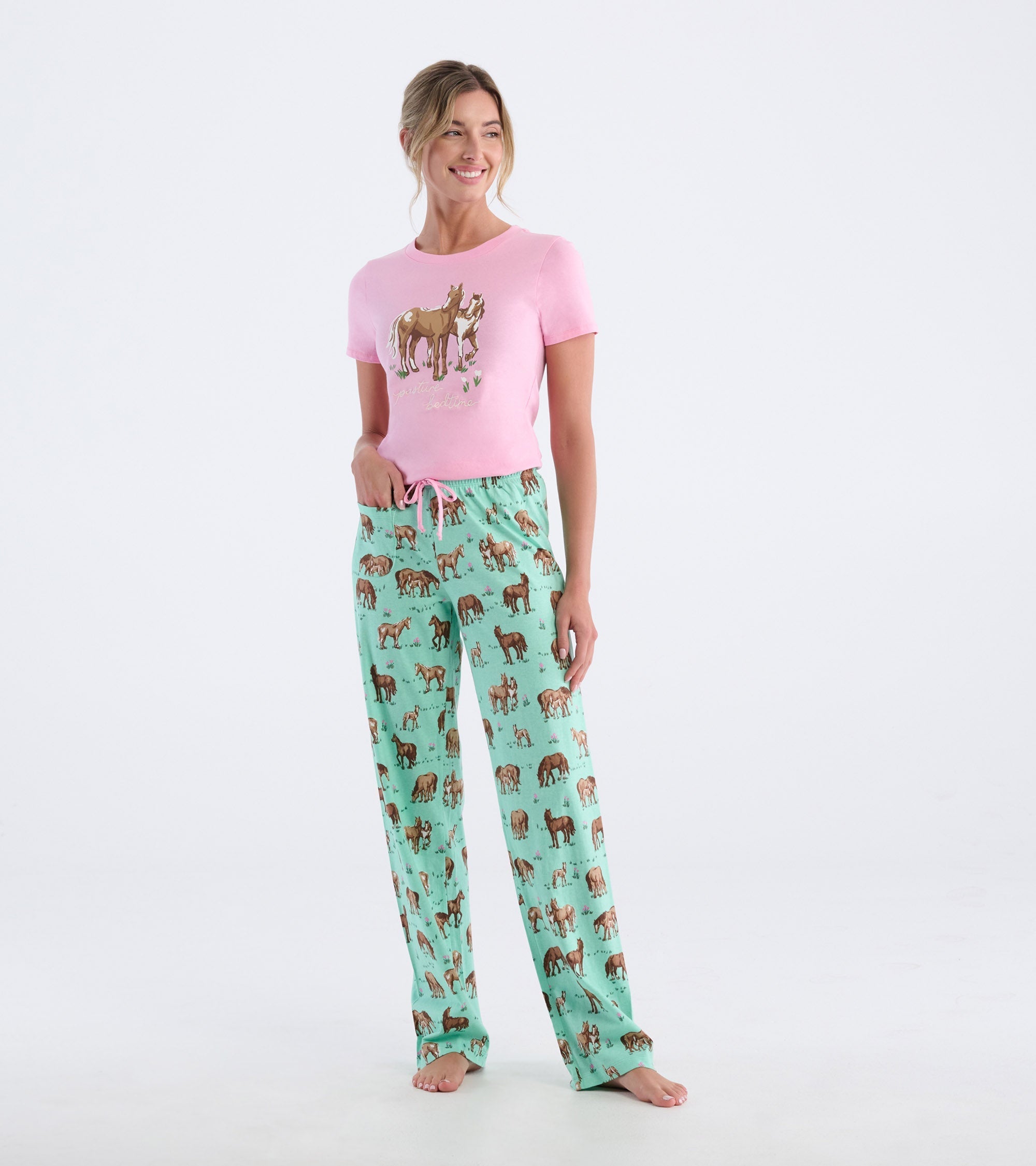 Women's Western Horses Pajama Set