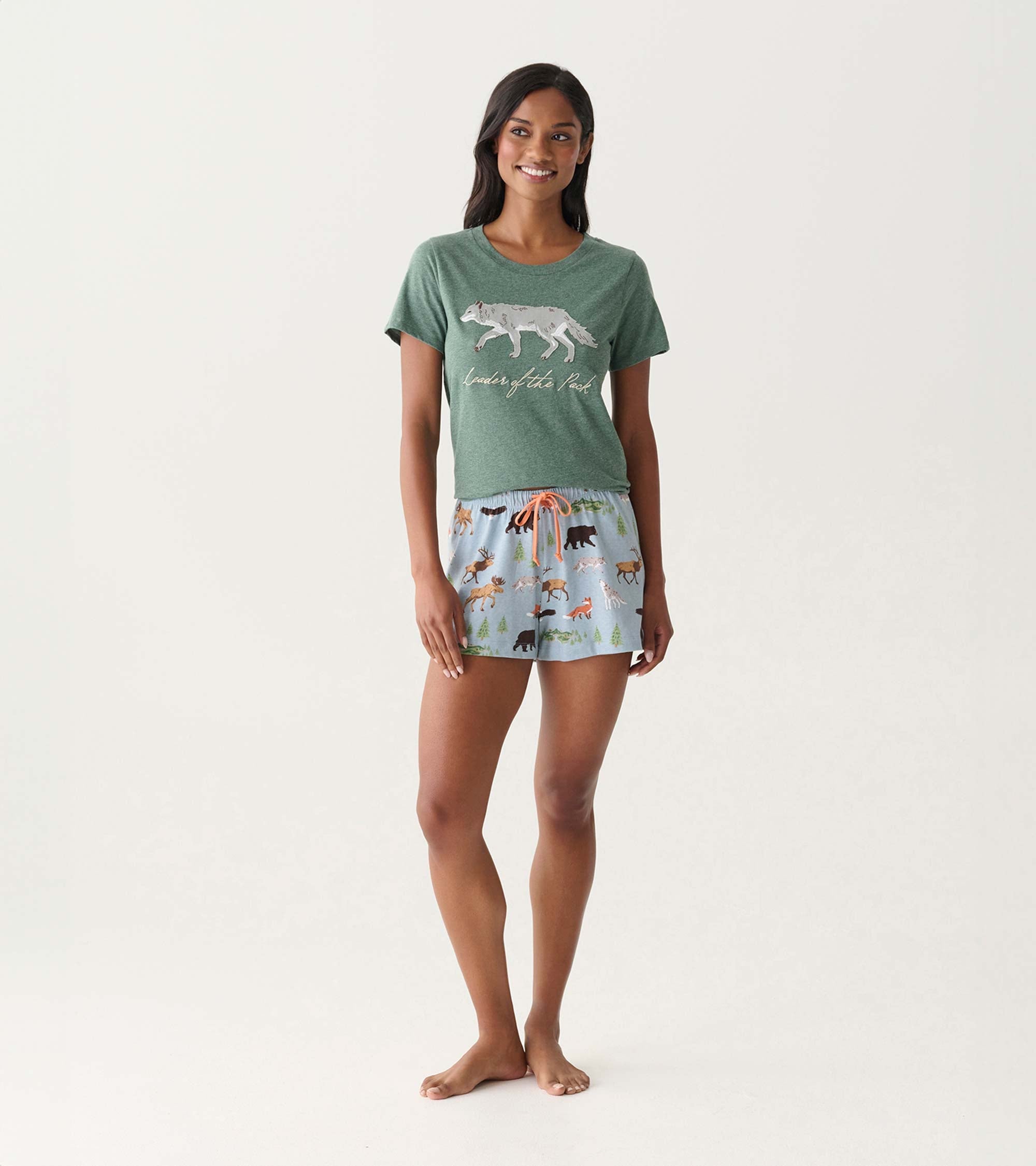 Women Northern Wilderness Pajama Shorts