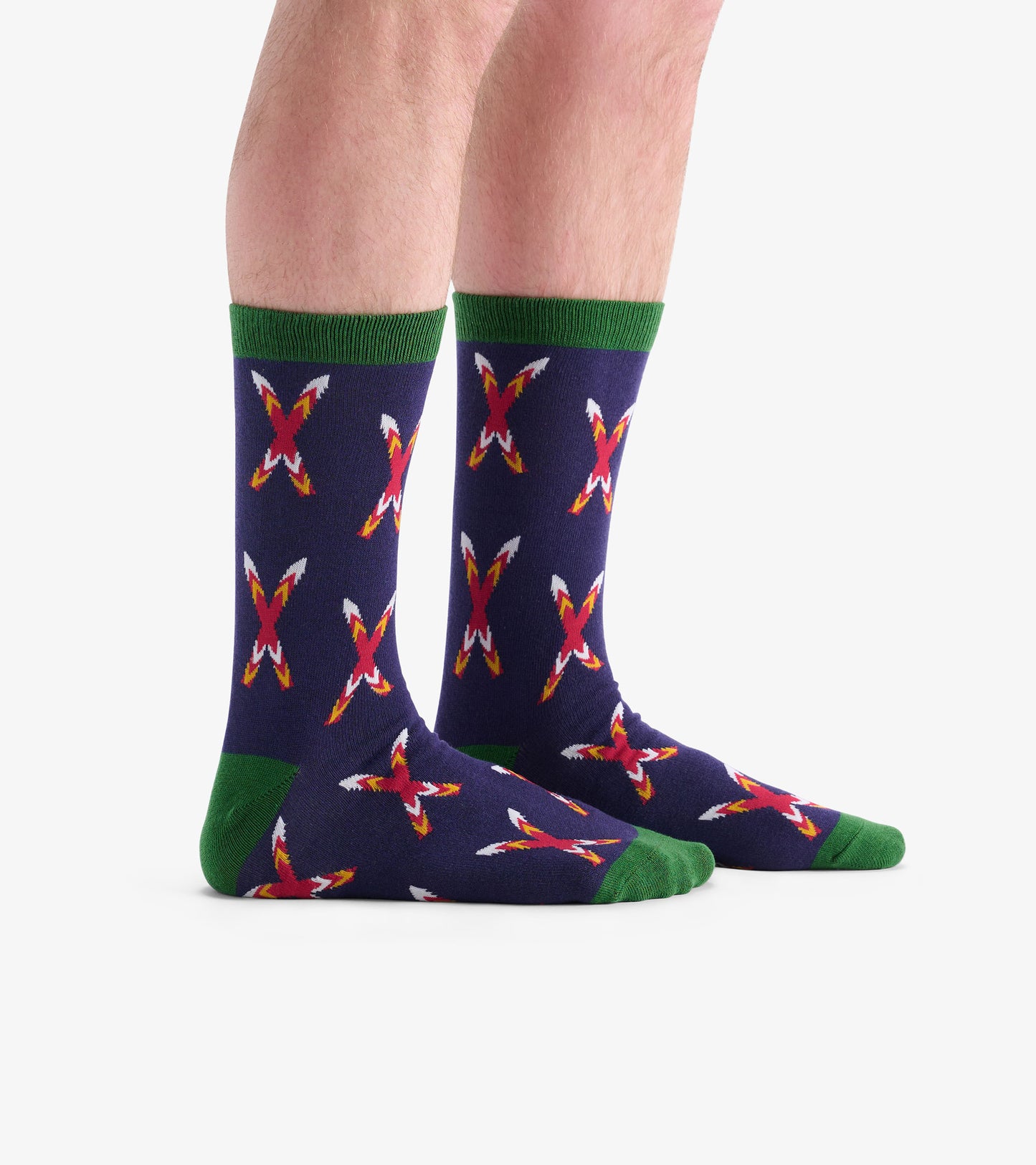 Men's Crossed Skis Beer Can Socks