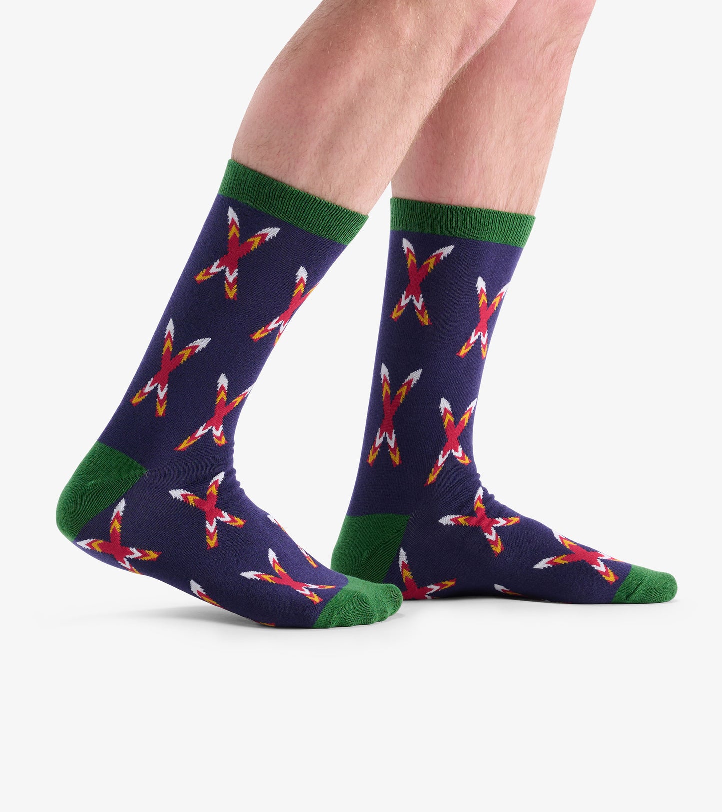 Men's Crossed Skis Beer Can Socks