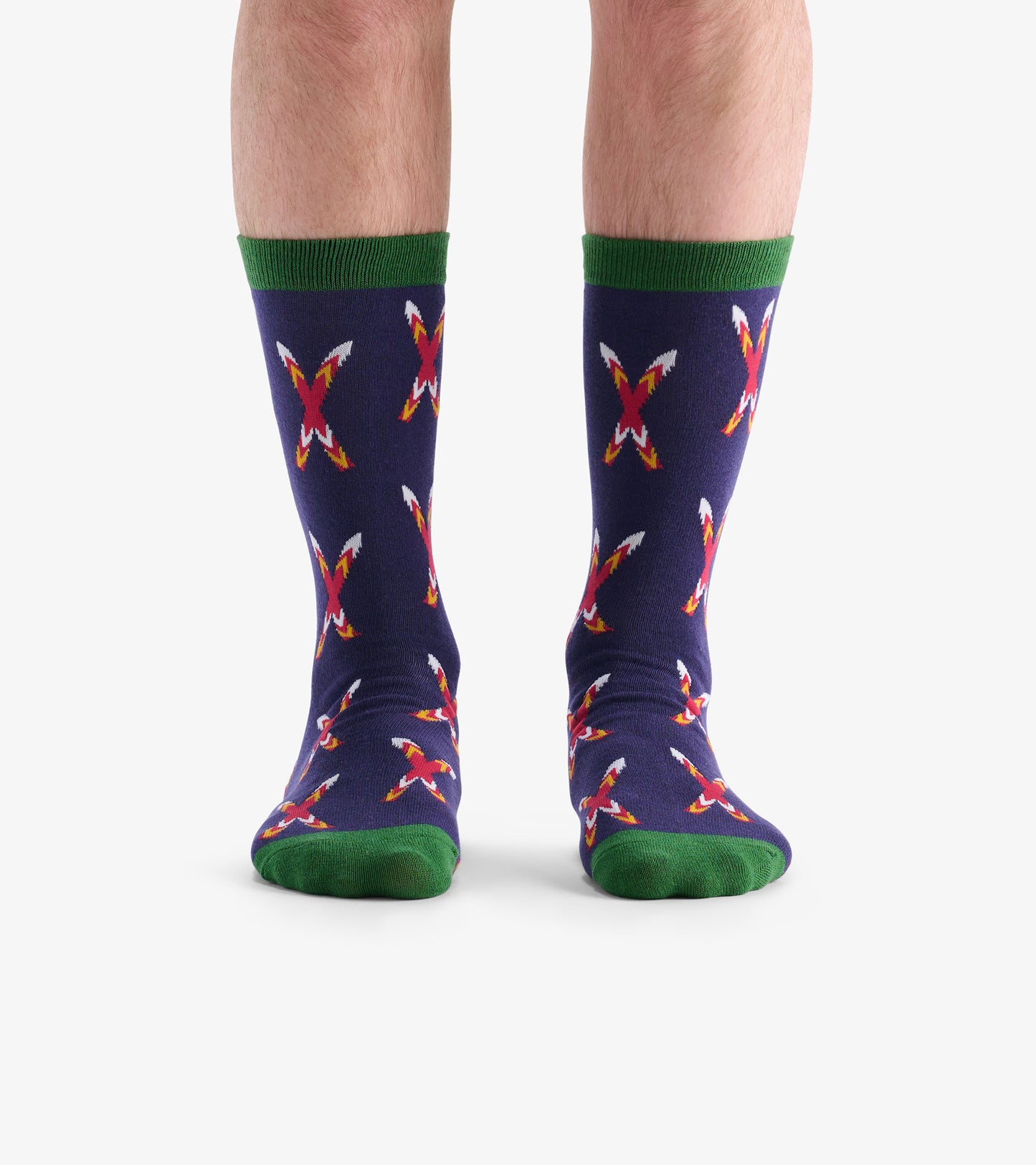 Men's Crossed Skis Beer Can Socks