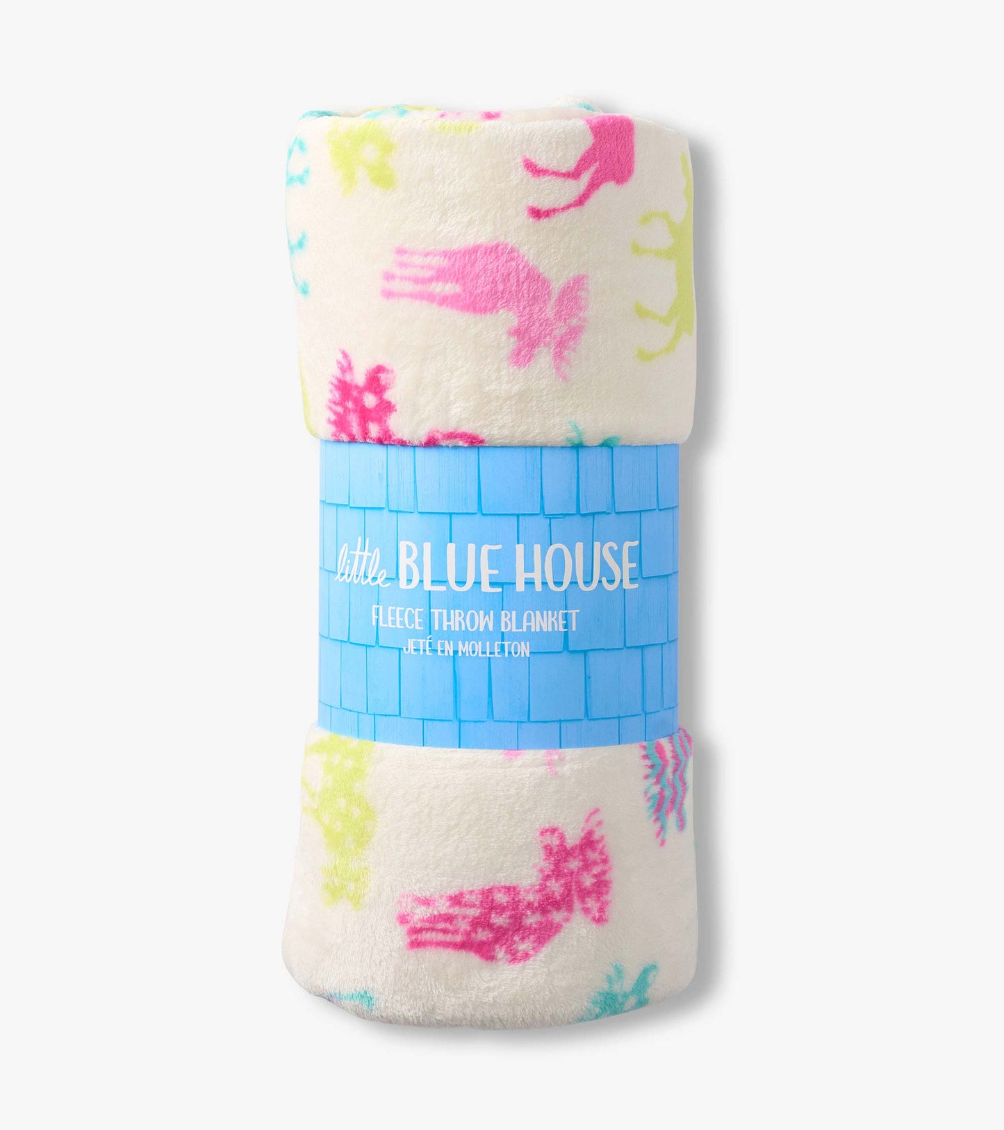 Patterned Moose Fleece Blanket