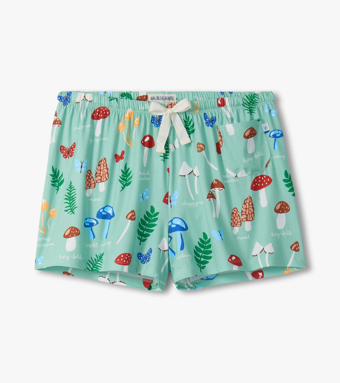 Women's Mushrooms Polyknit Pajama Shorts