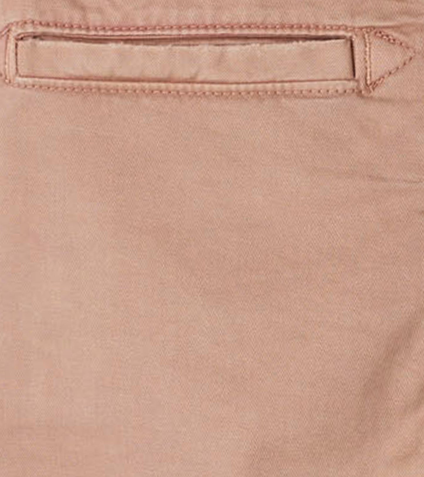 Khaki twill pants featuring a back pocket and a smooth fabric texture, suitable for casual wear.