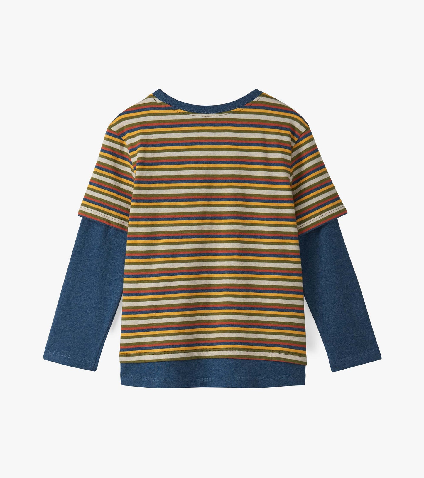 Boys Autumn Stripe Fooler Long Sleeve T-Shirt