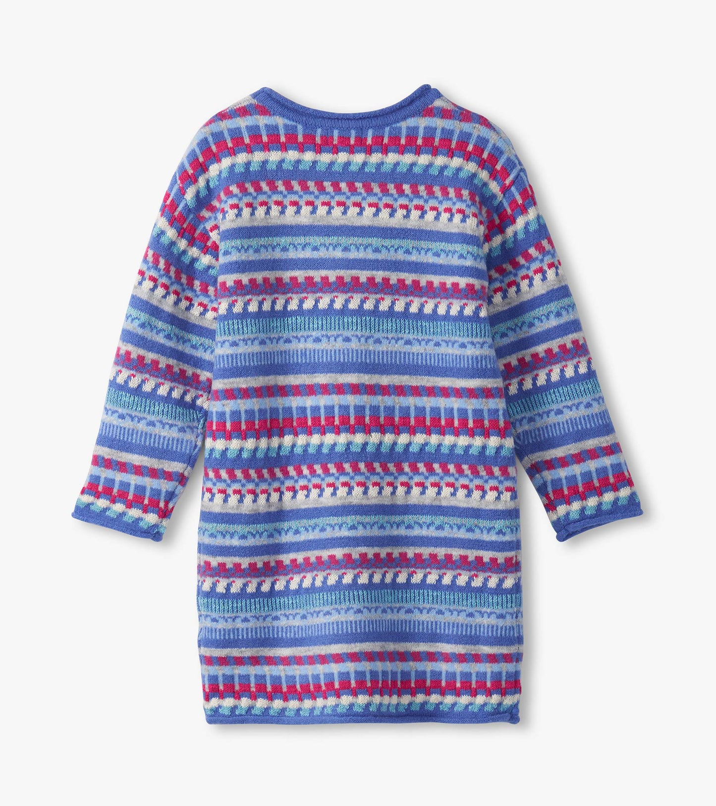 Girls Blueberry Stripe Sweater Dress