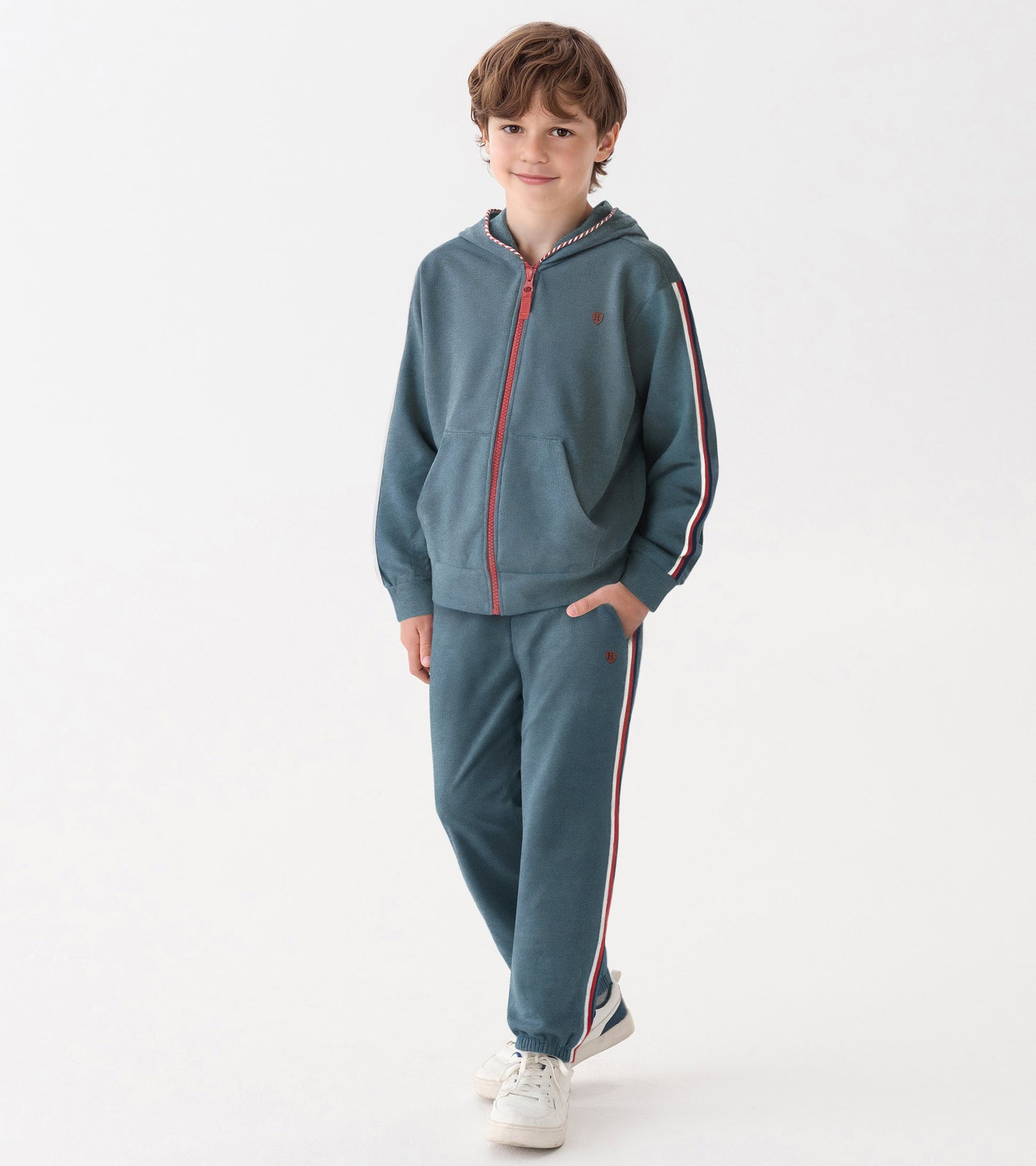 Boys Blue Stone Baggy Track Pants