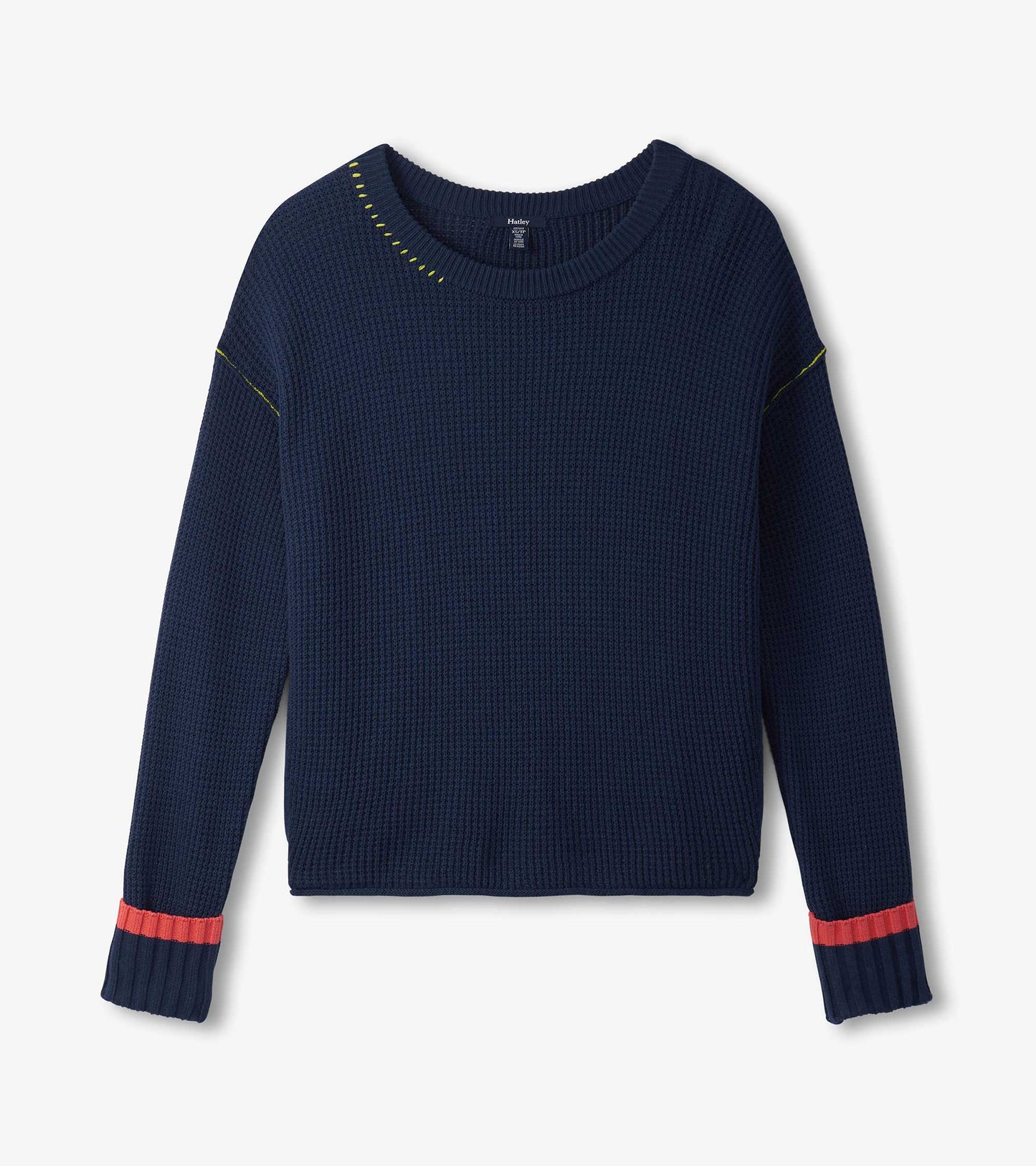 Waffle Knit Sweater - Navy