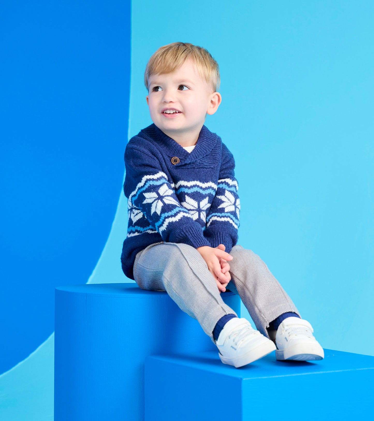 Baby & Toddler Boys Snowflake Pull Over Sweater