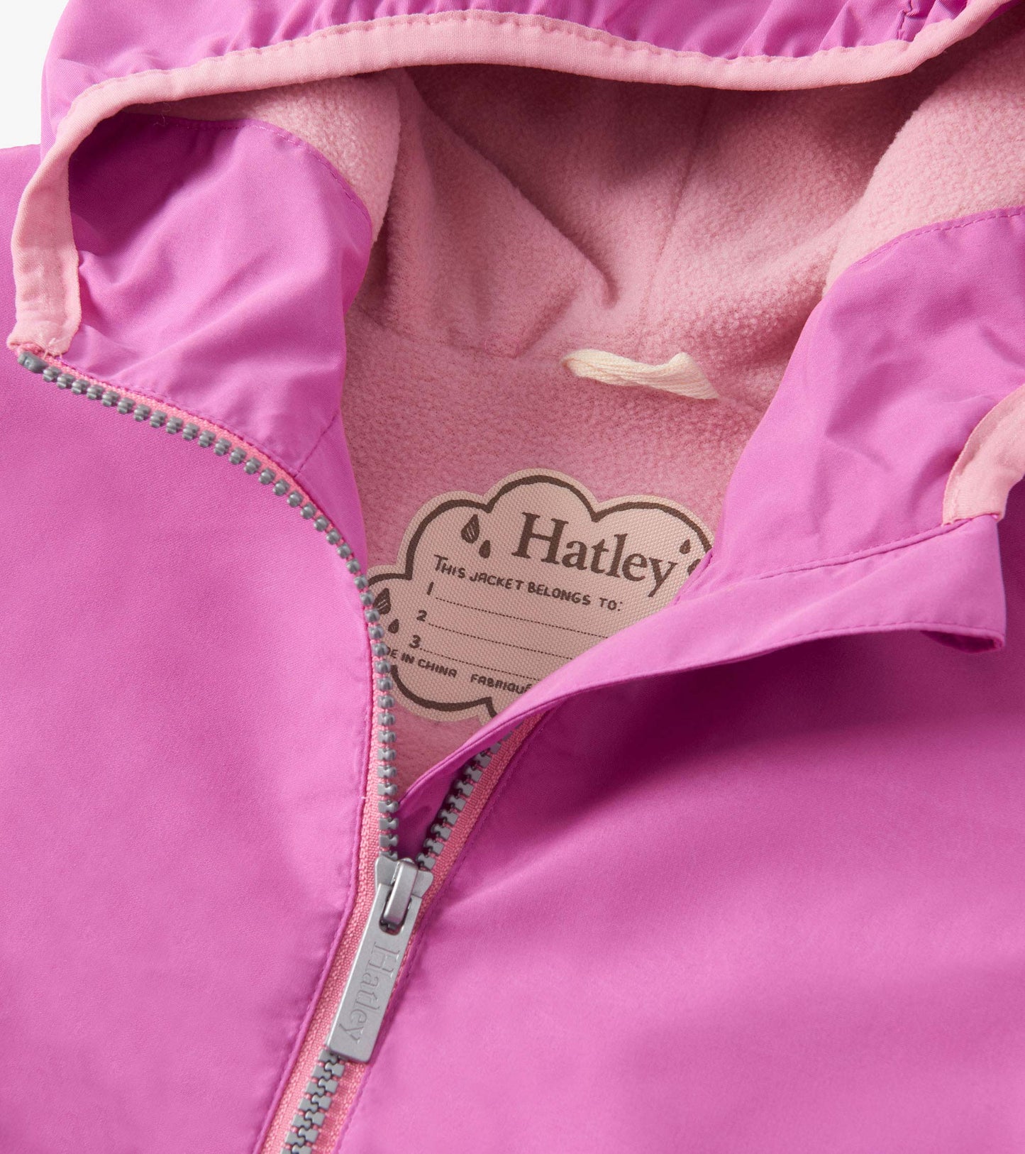 Girls Heart Swans Zip-Up Lightweight Rain Jacket