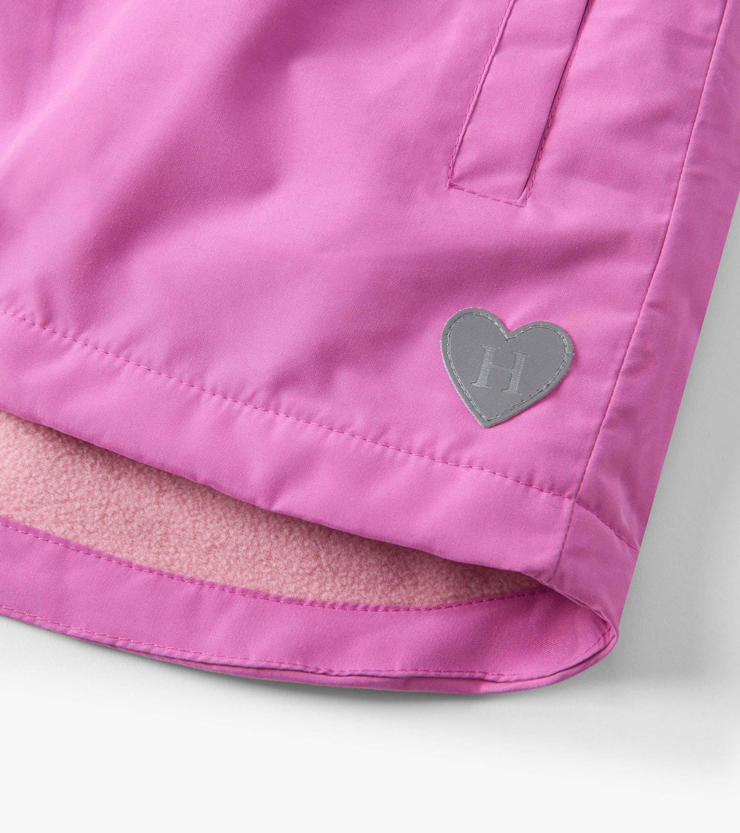 Girls Heart Swans Zip-Up Lightweight Rain Jacket
