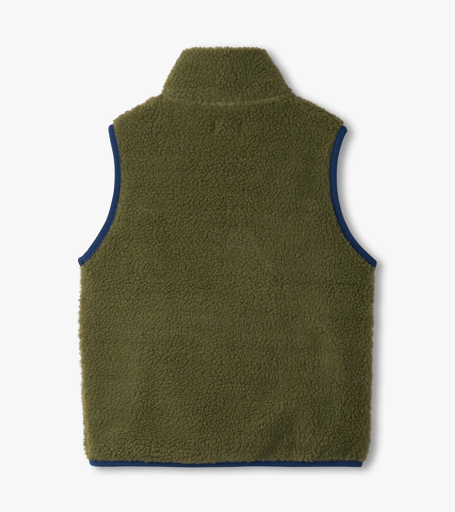 Boys Loden Green Faux Sherpa Vest