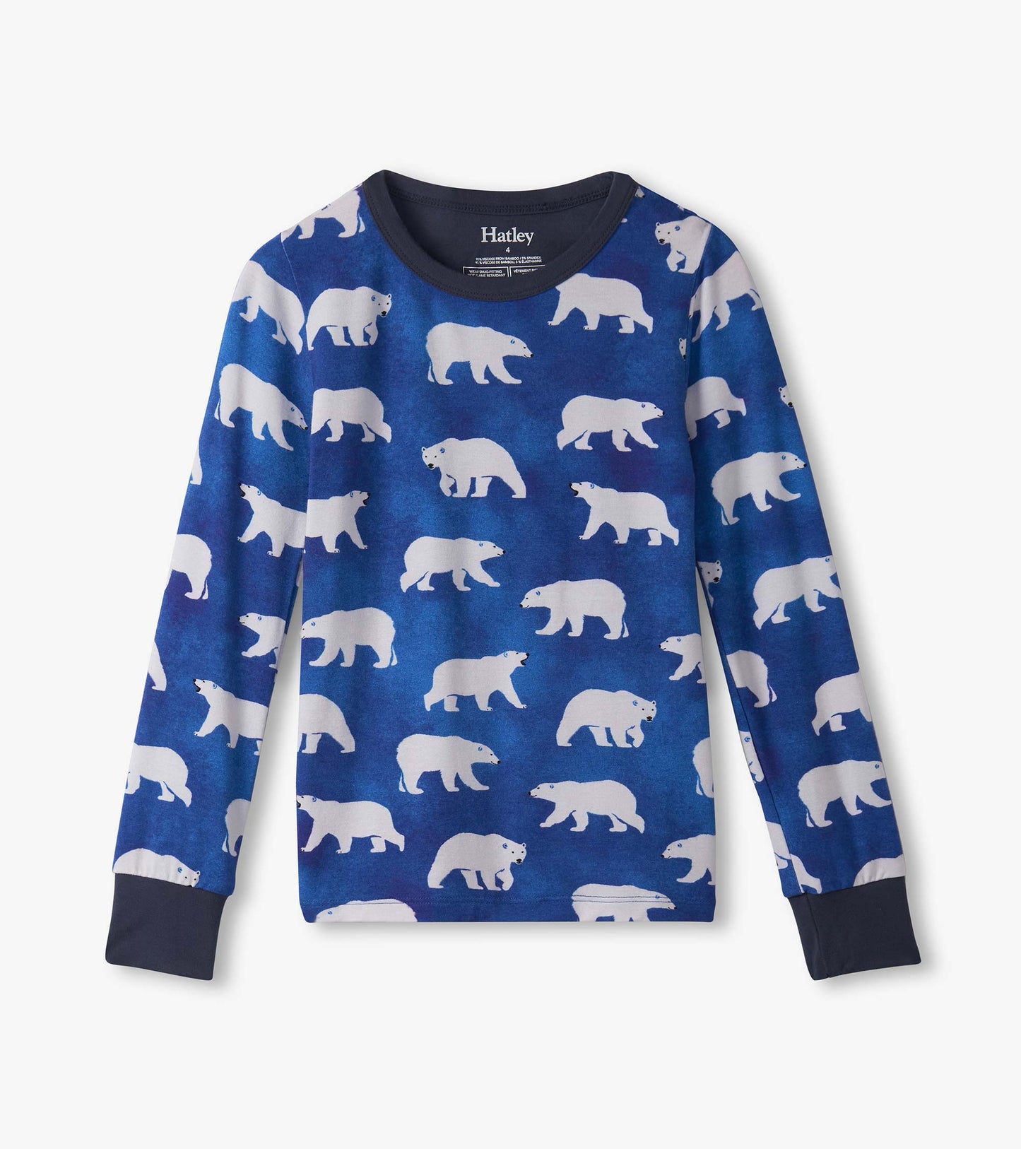 Boys Midnight Polar Bear Bamboo Pajama Set
