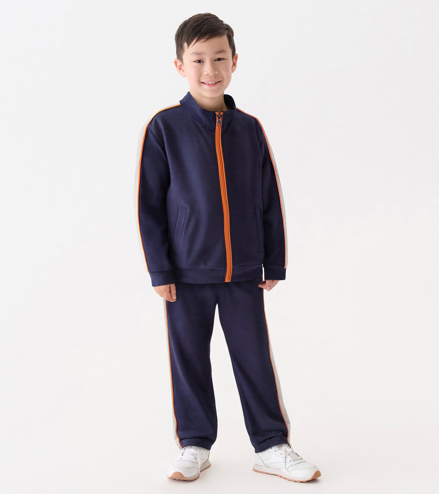 Boys Navy Mockneck Jacket