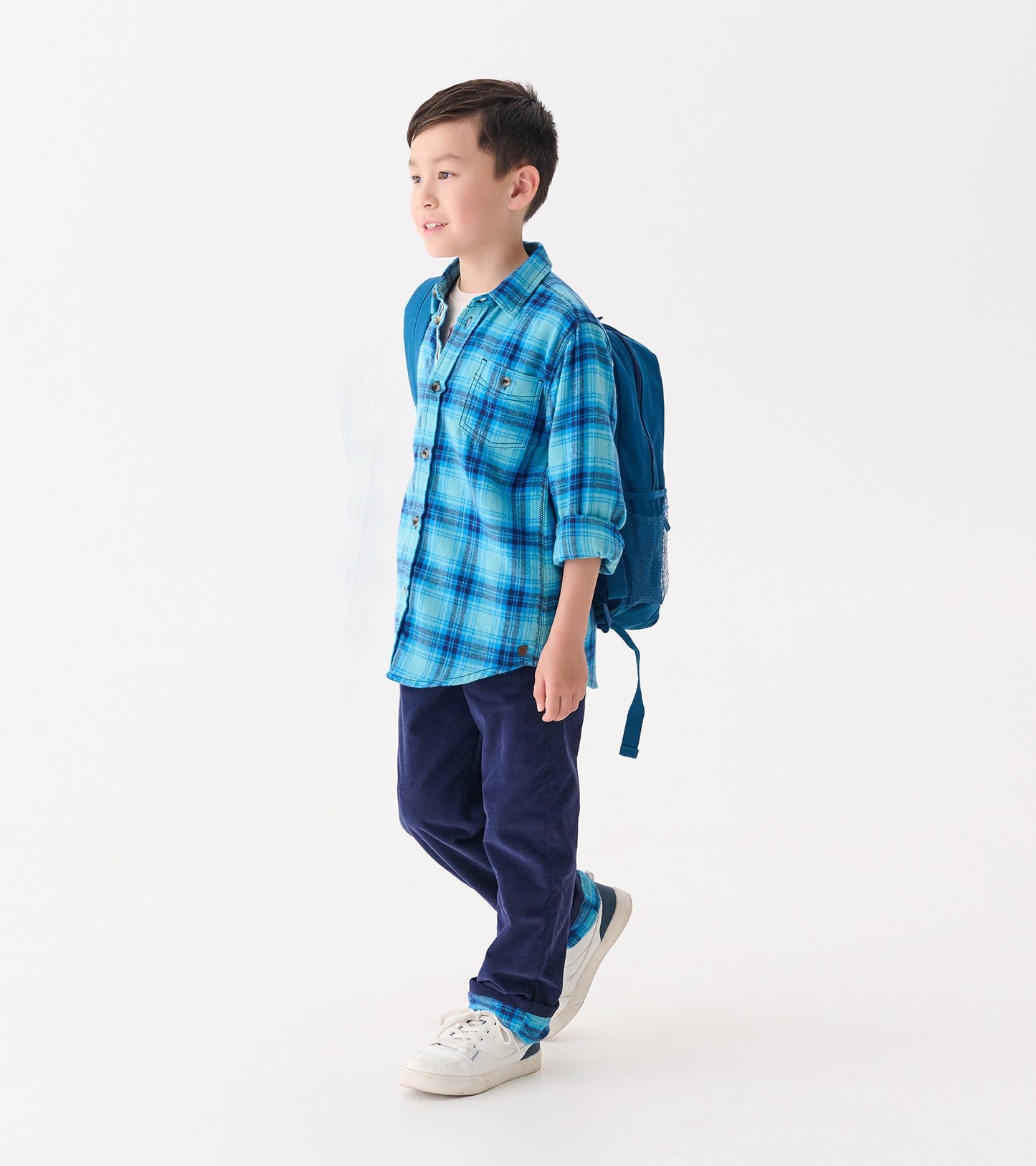 Boys Patriot Blue Pull-On Lined Corduroy Pants
