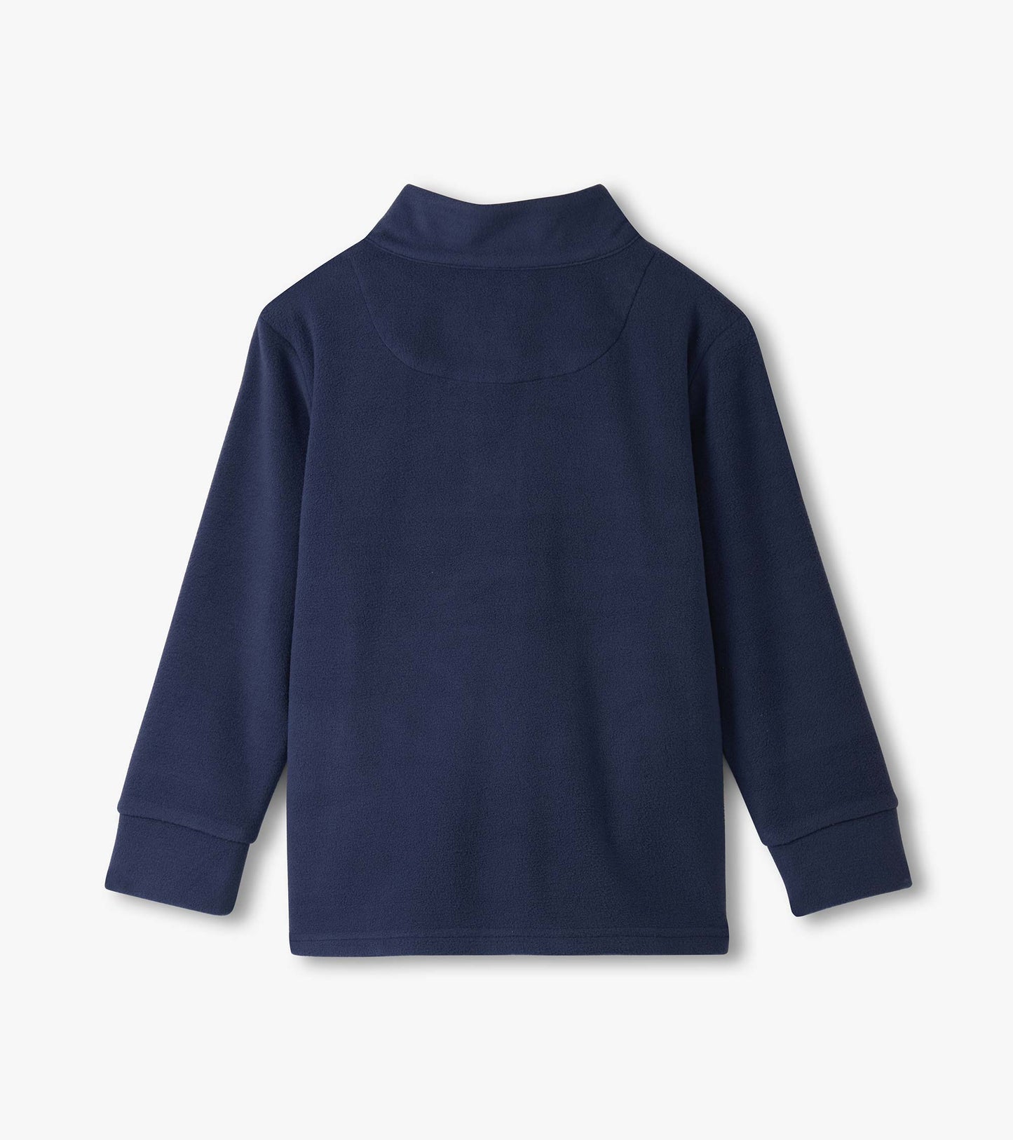 Boys Navy Colour Block Fleece 1/4 Zip Mockneck