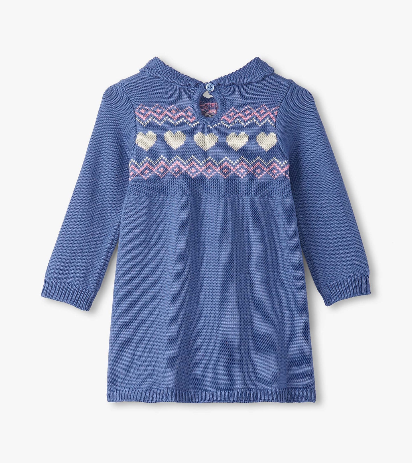 Baby & Toddler Girls Hearts Cable Knit Sweater Dress