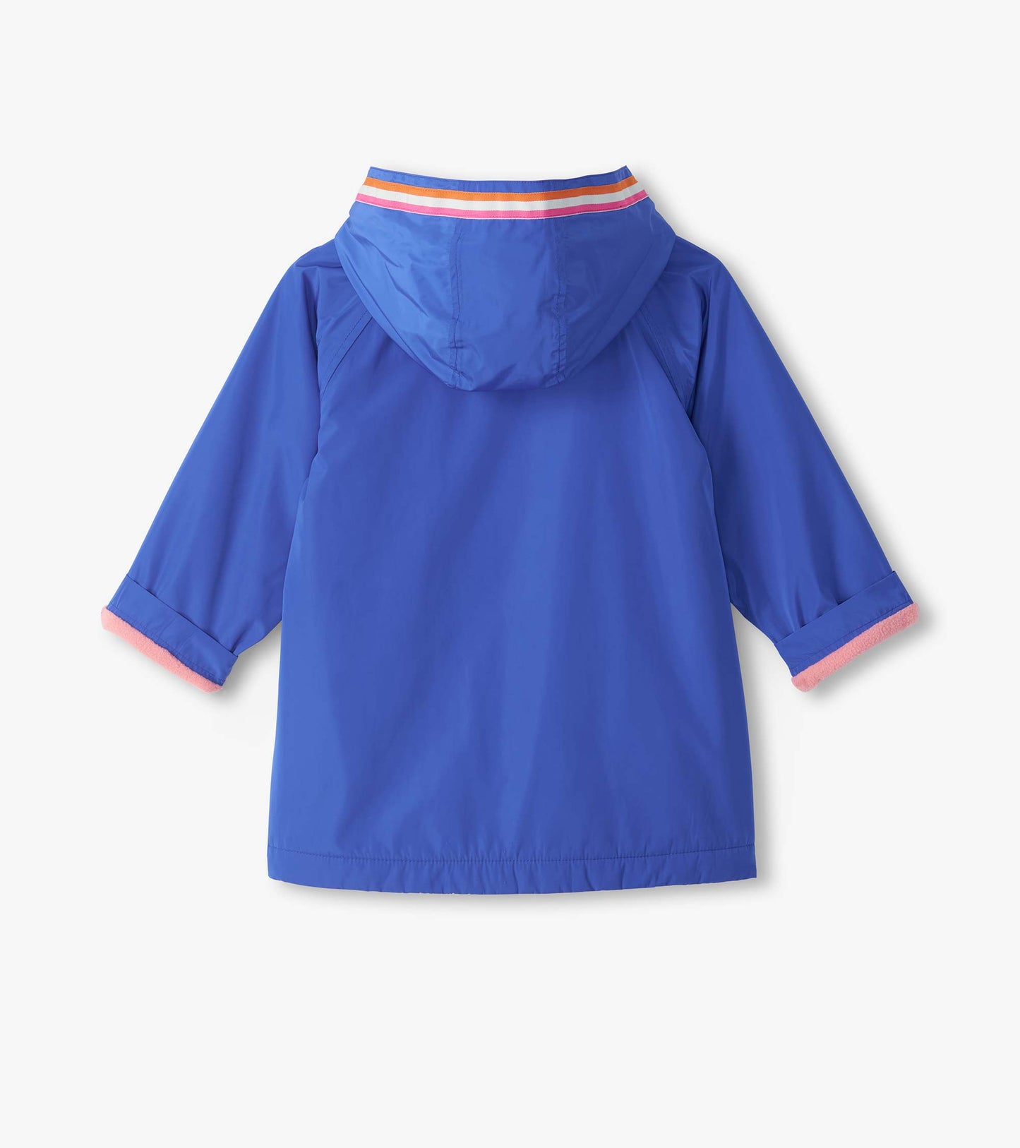 Girls Dazzling Blue Fleece Lined Swing Rain Jacket