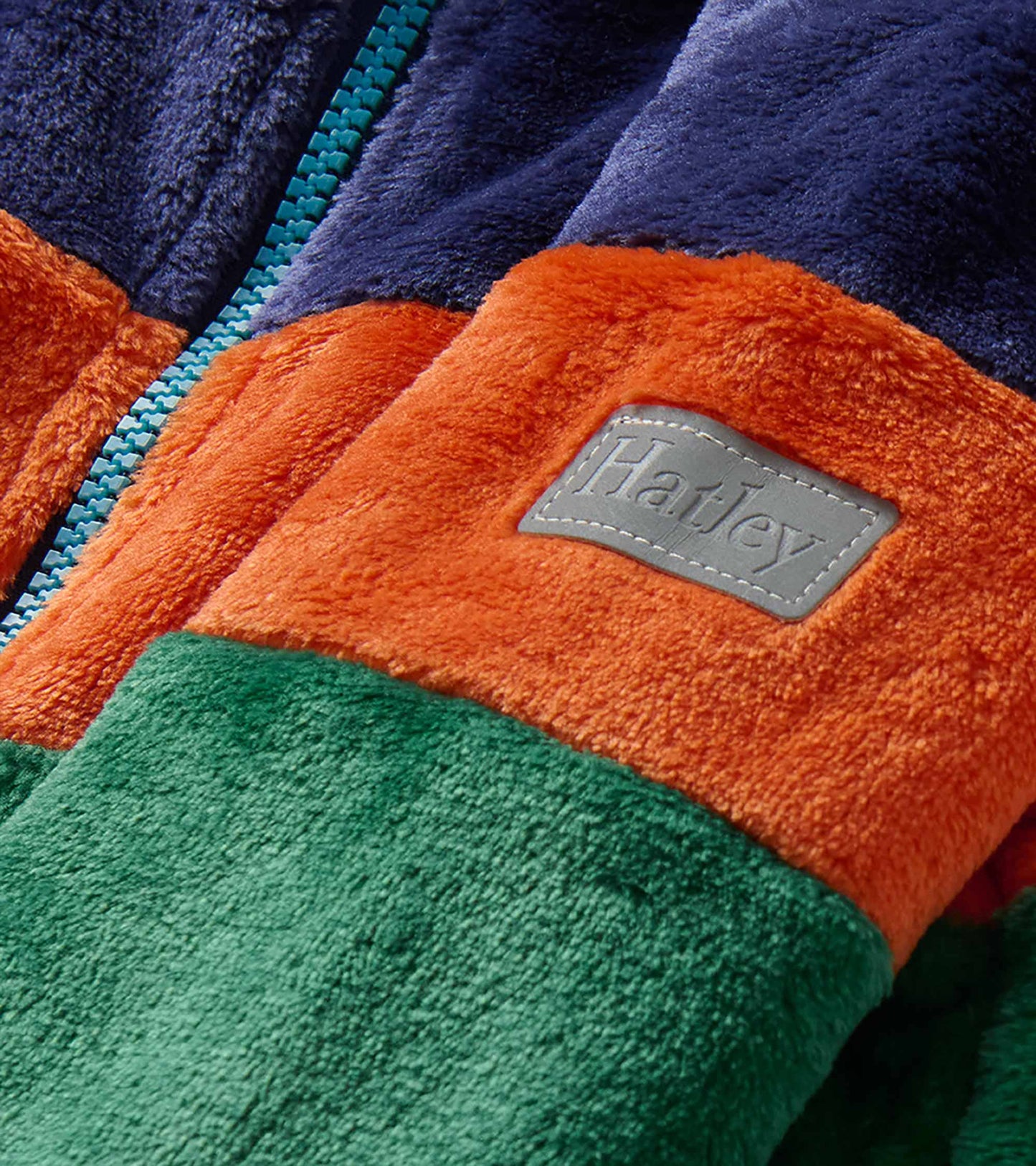 Boys Blue Colourblock Mockneck Fleece Jacket