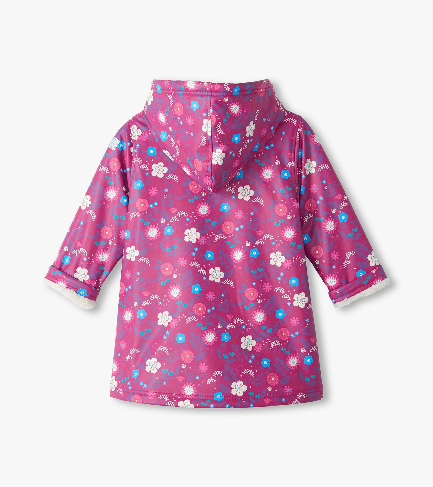 Girls Tiny Flowers Sherpa Lined Jacket