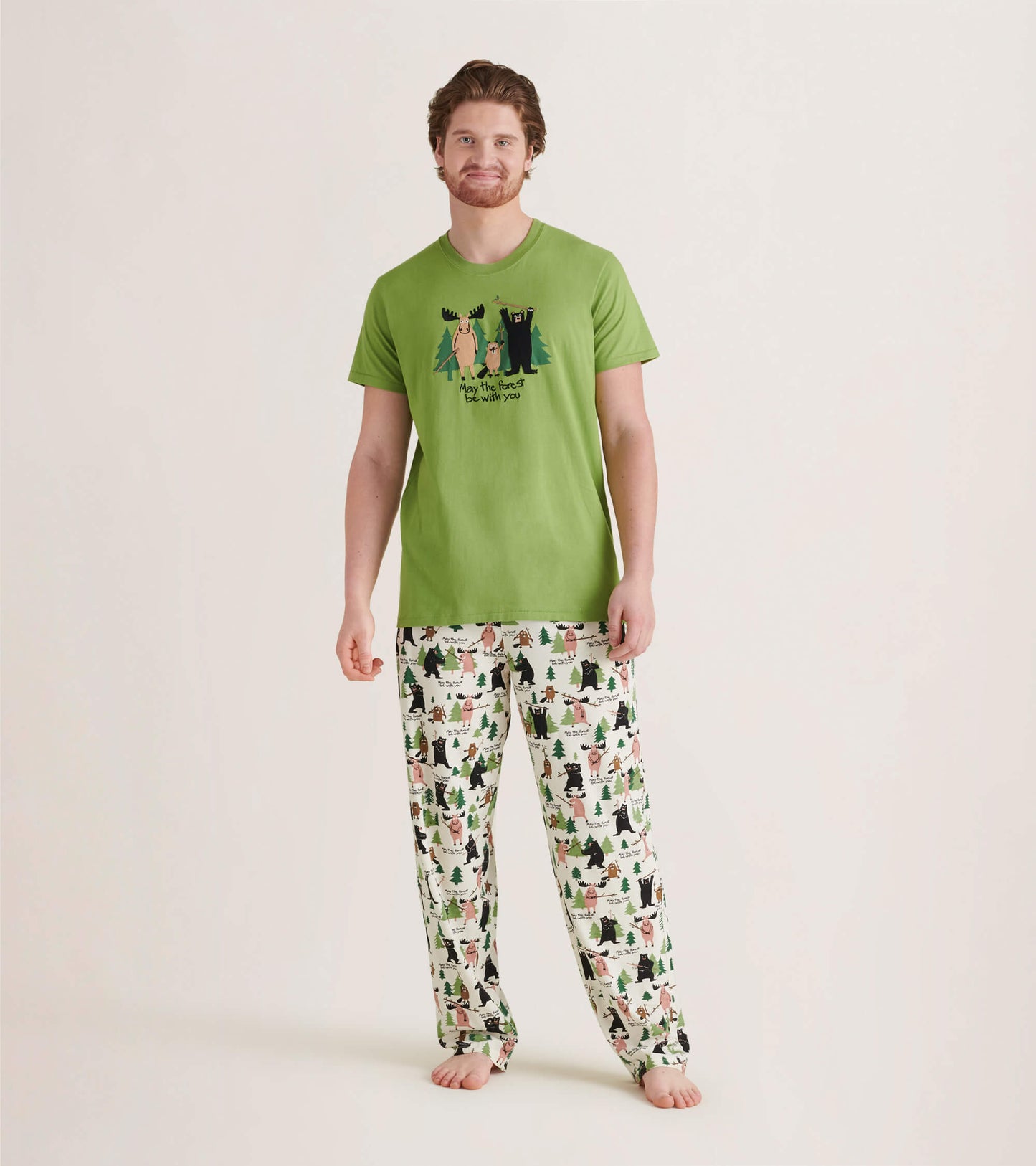 May the Forest Be With You Men's Stretch Cotton Pajama Pants