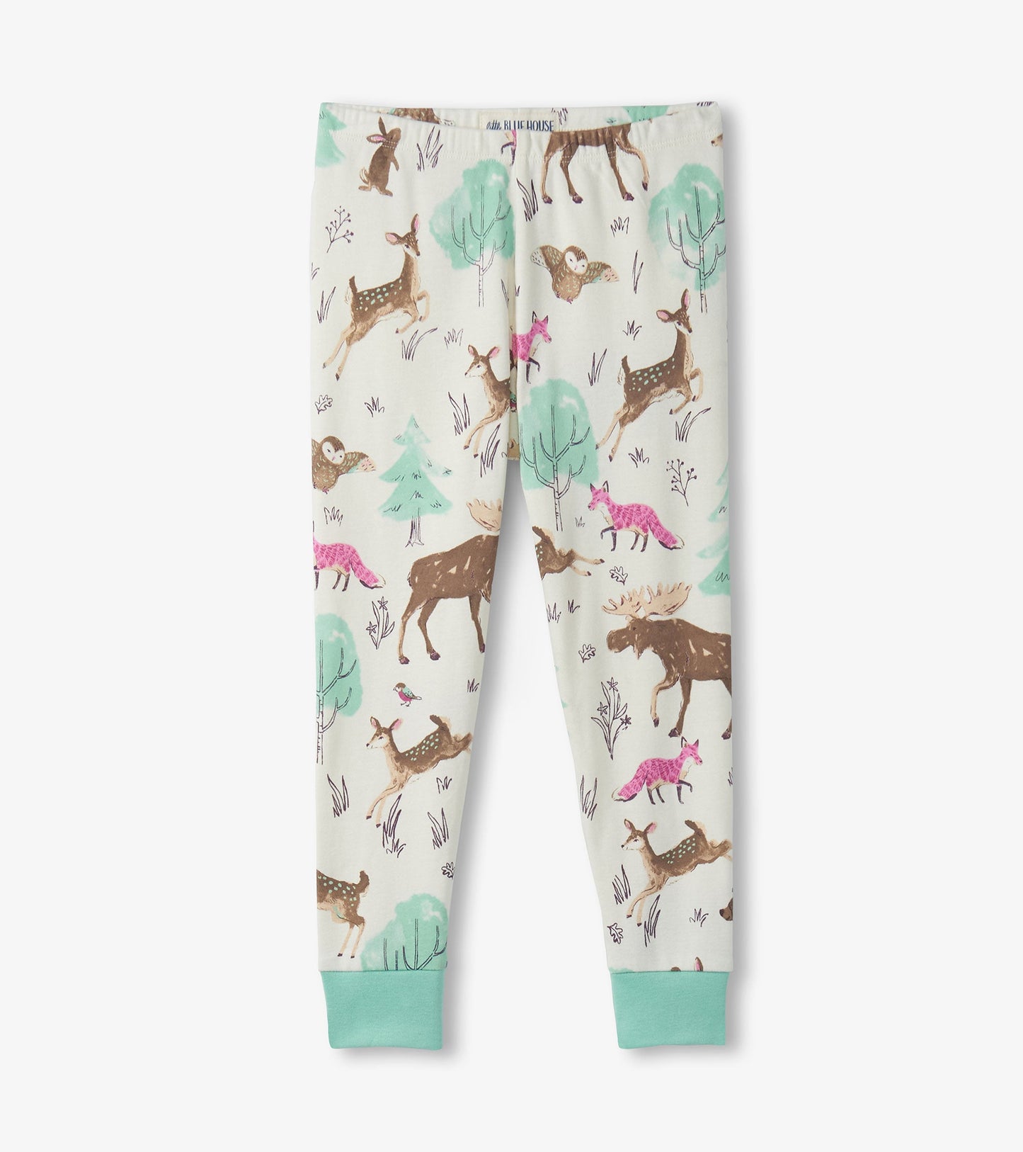 Girls Forest Animals Pajama Set
