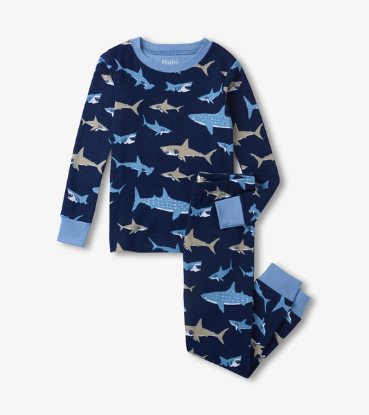 Boys Shark Frenzy Long Sleeve Pajama Set
