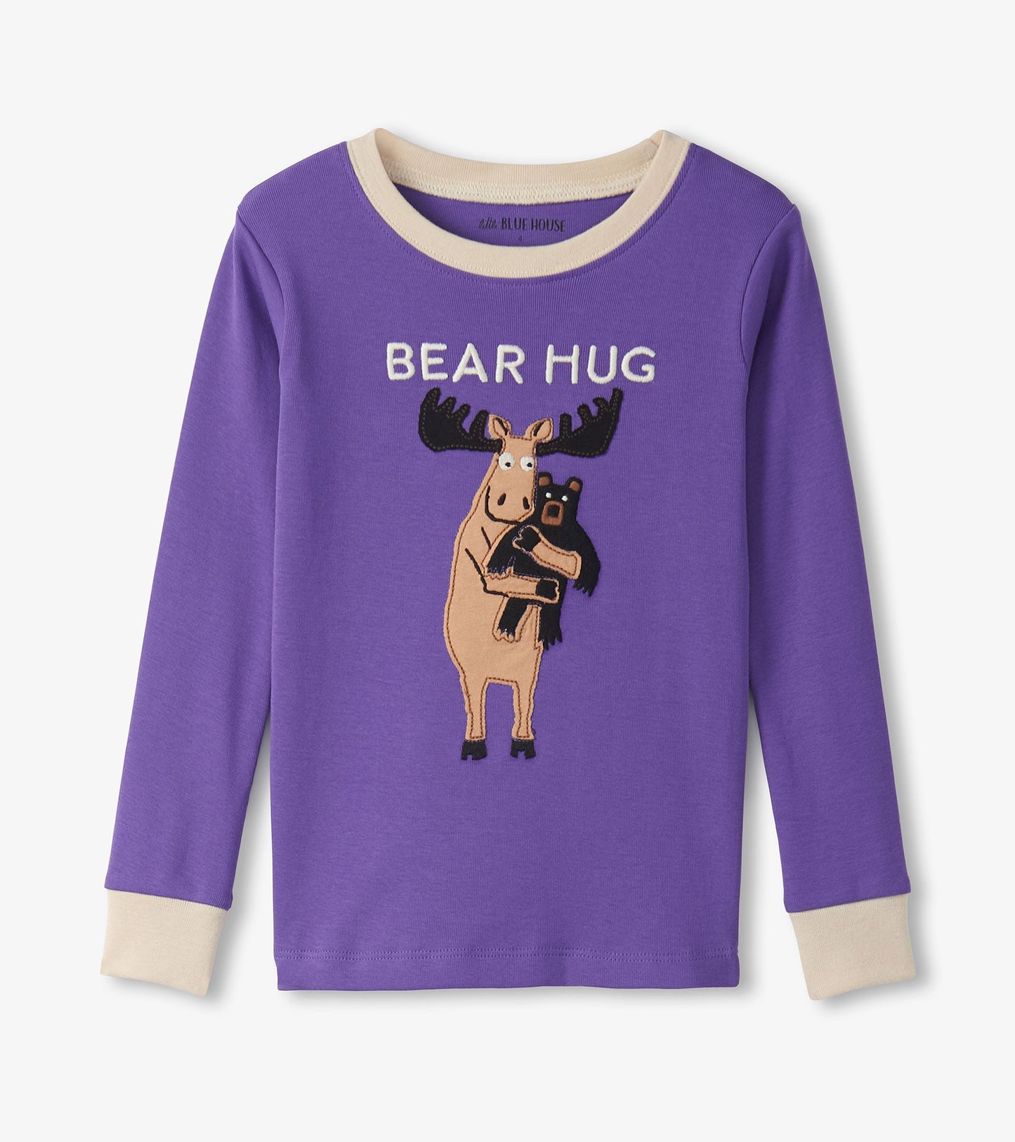 Girls Moose Bear Hug Pajama Set