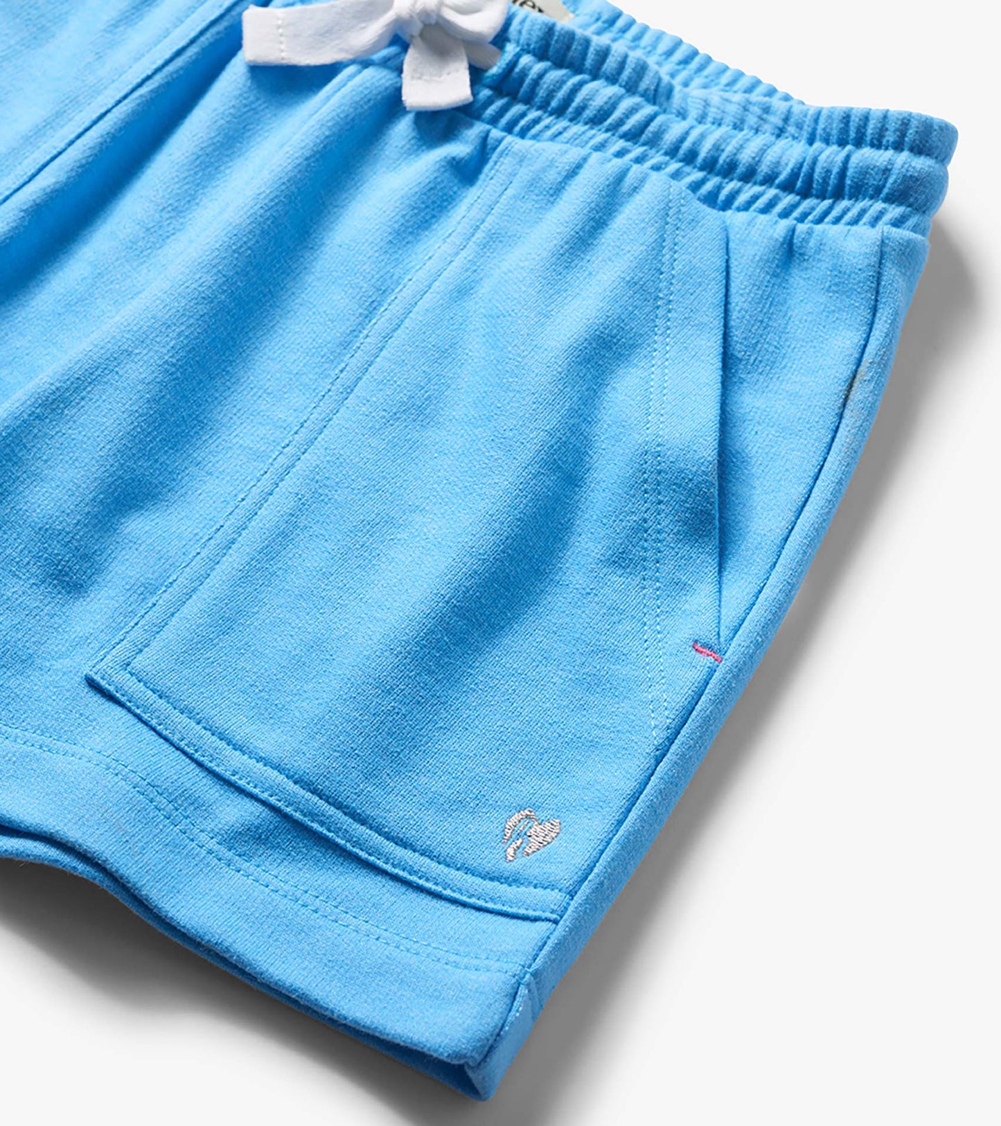Girls Baby Blue Easy Basic Shorts