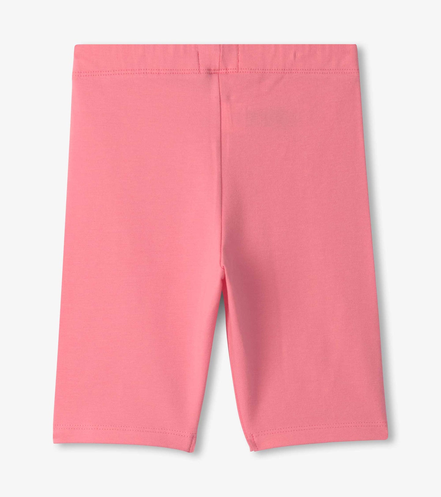 Pink bike shorts with a smooth finish and elastic waistband, designed for active wear.