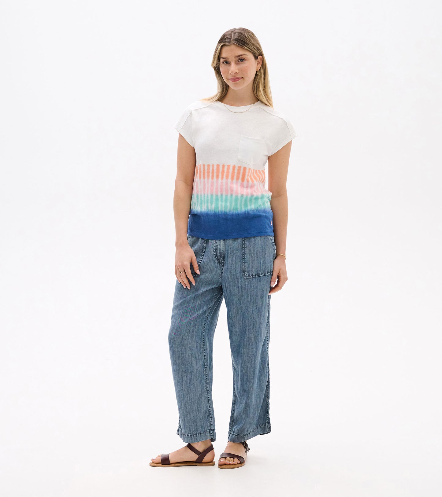 Slouchy Pocket Tee - Vintage Beach