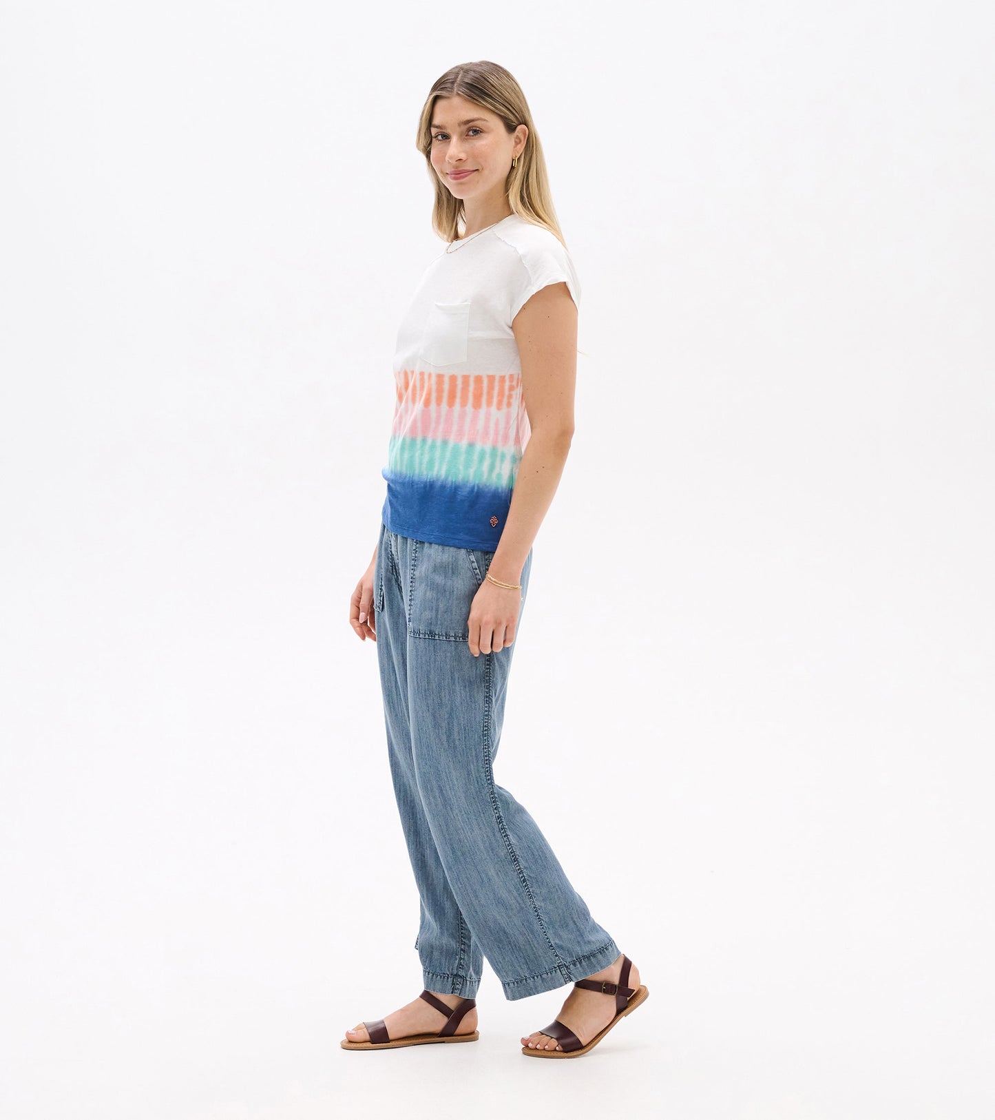 Slouchy Pocket Tee - Vintage Beach