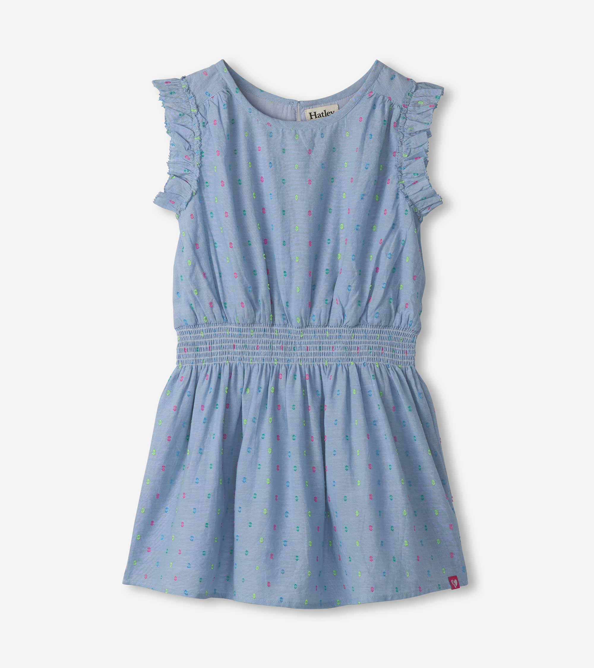 Girls Chambray Woven Play Dress 12Y Girls Chambray Woven Play Dress 12Y