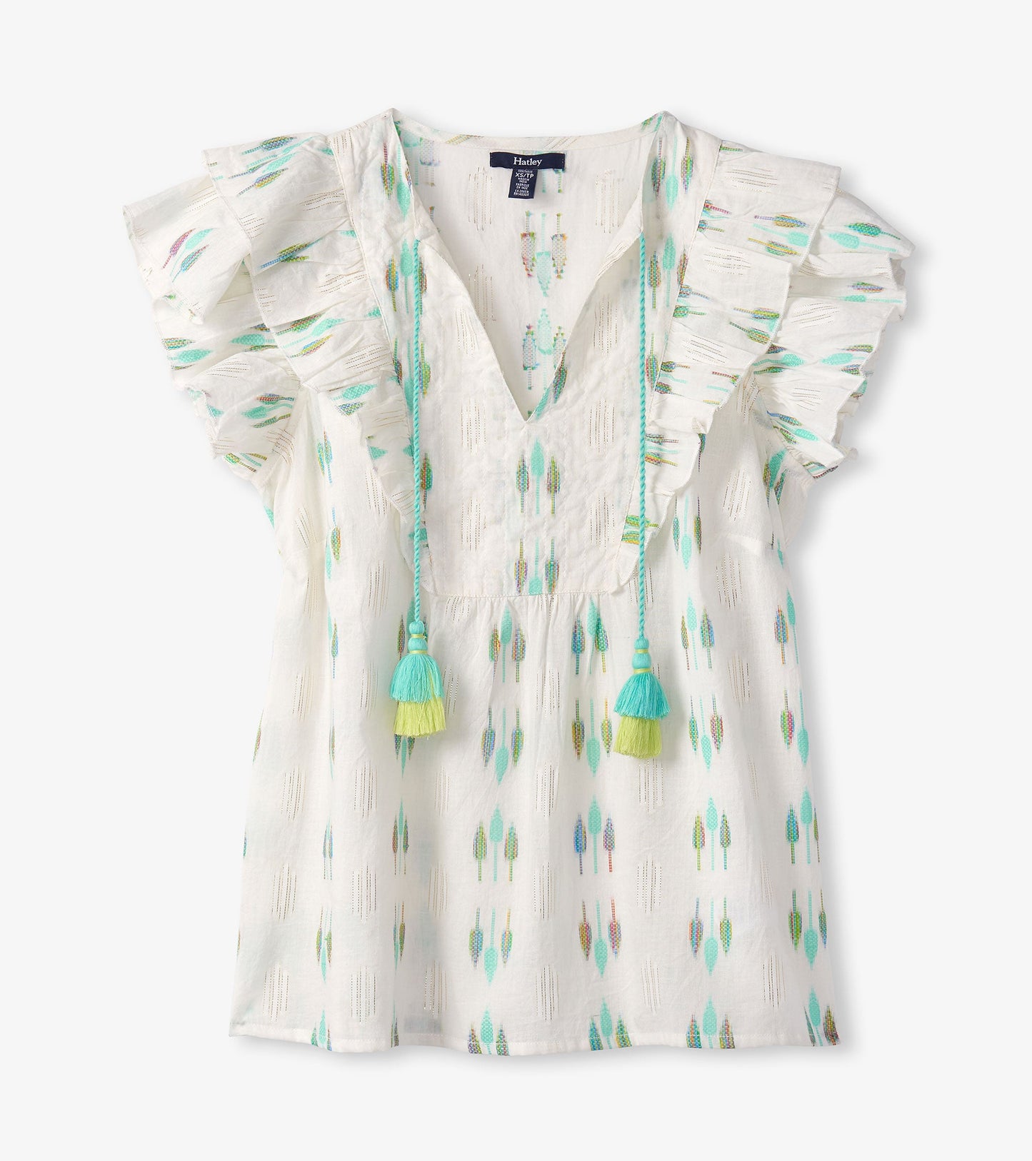 Alexa Popover - Blue Feather Ikat