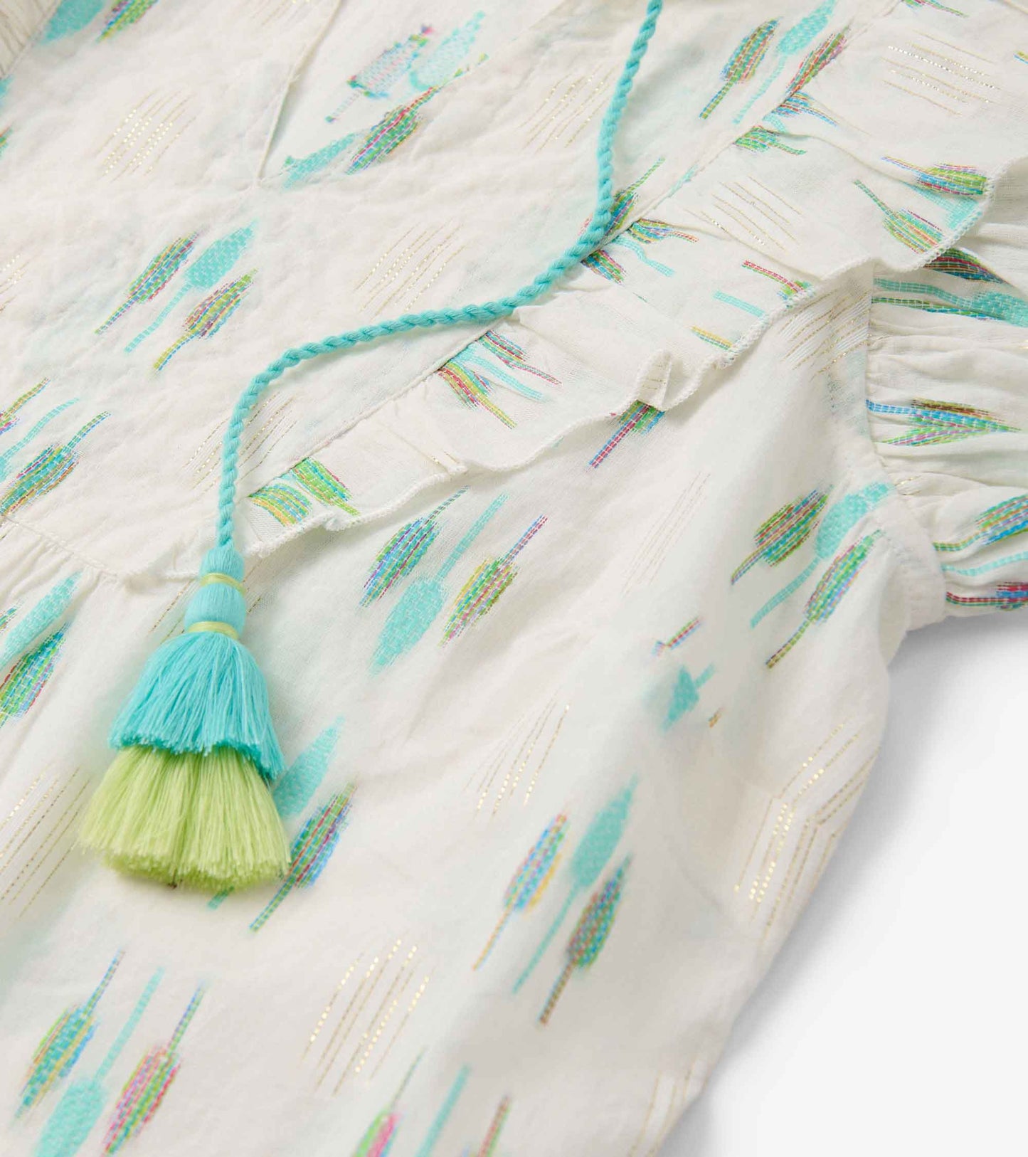 Alexa Popover - Blue Feather Ikat