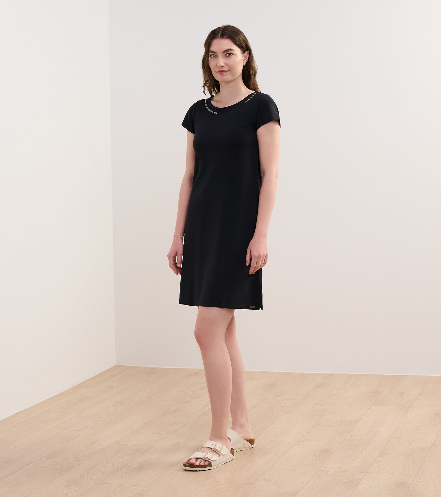 Brooke Dress - Black French Terry
