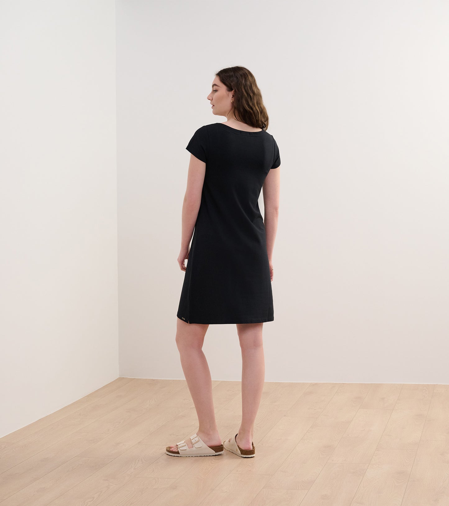 Brooke Dress - Black French Terry
