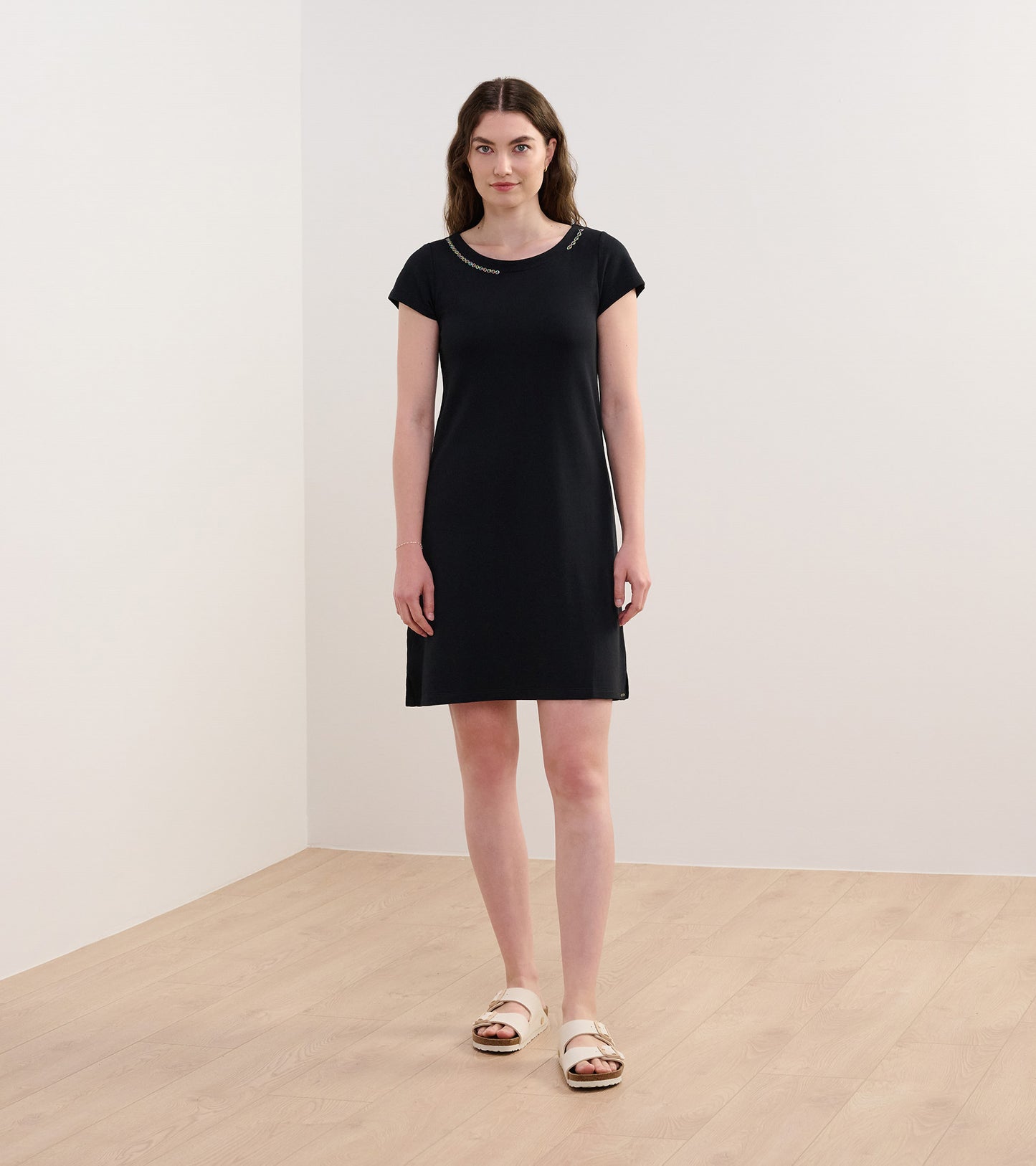Brooke Dress - Black French Terry