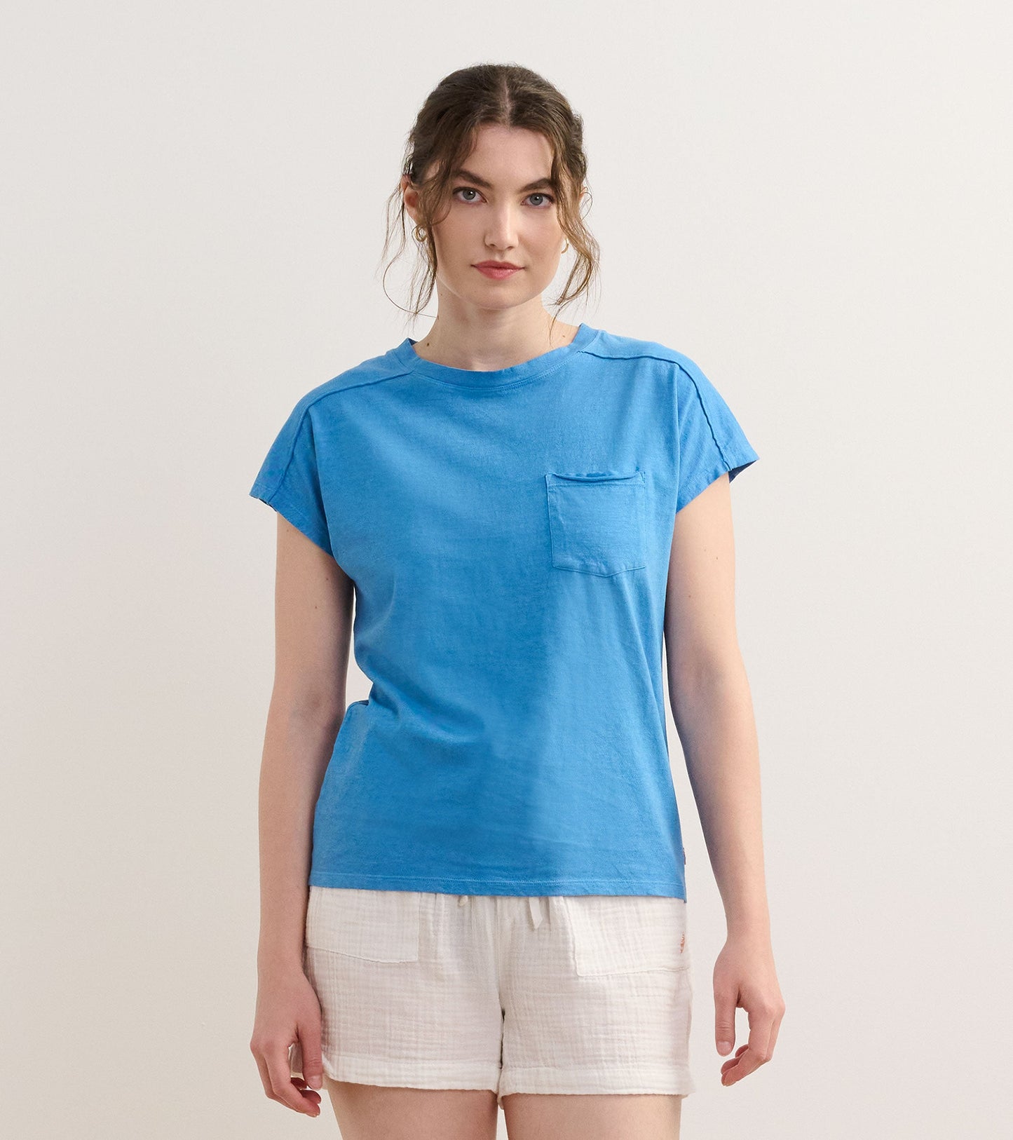 Slouchy Pocket Tee - Marina