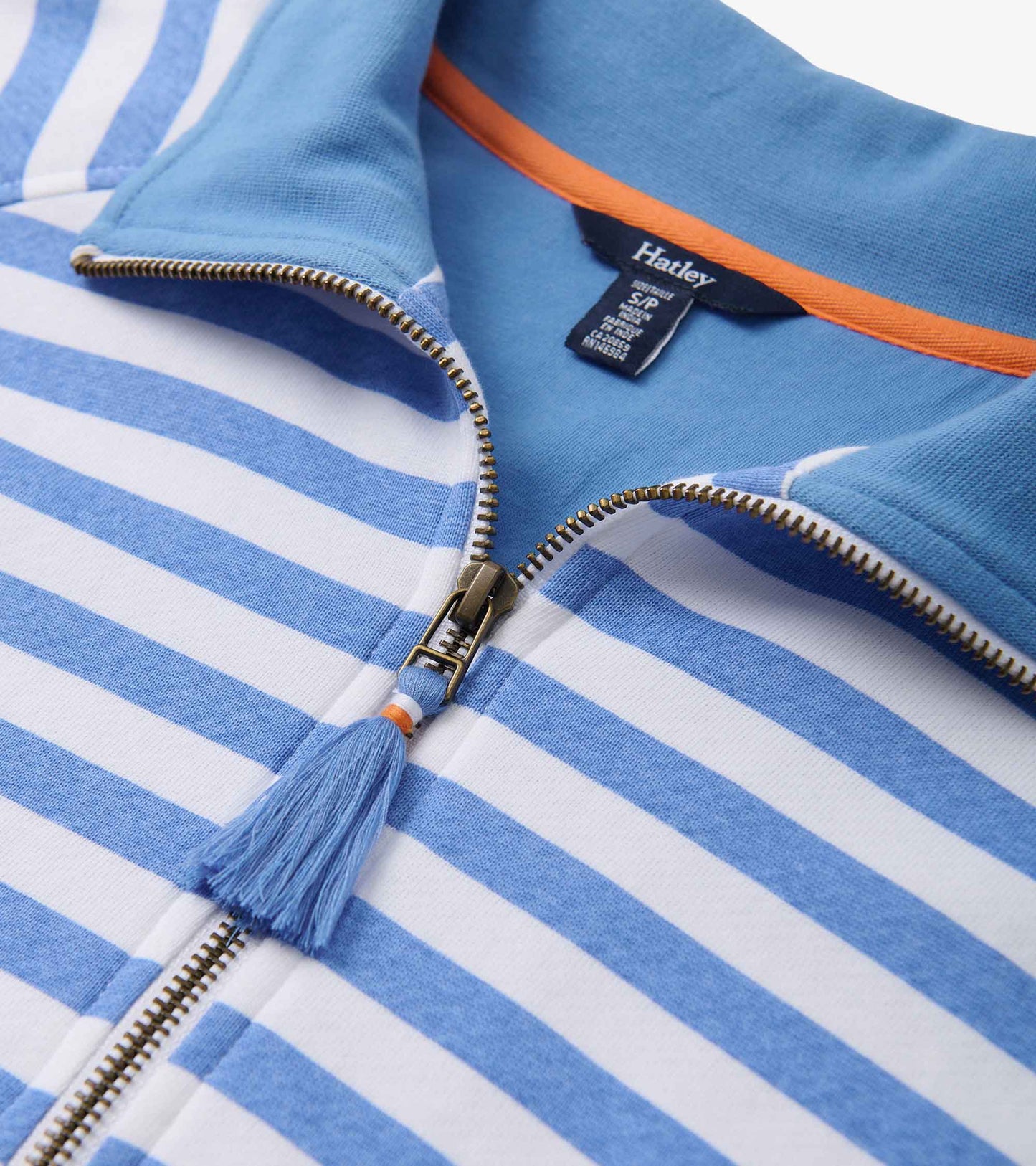 Mock Neck Pullover - Marina Stripes