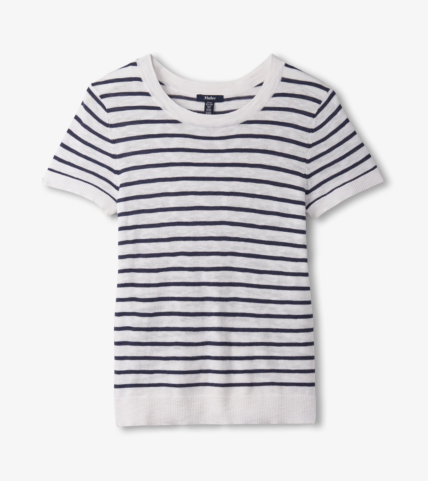 Simone Knit Tee - Navy and White Stripes