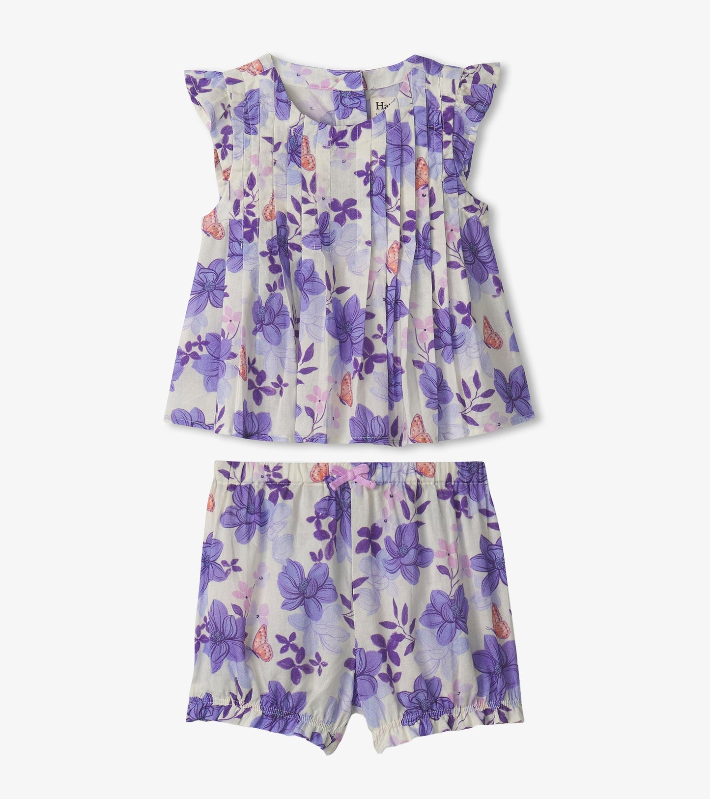 Baby & Toddler Girls Painted Magnolias Pin Tuck Tup & Bloomer Set