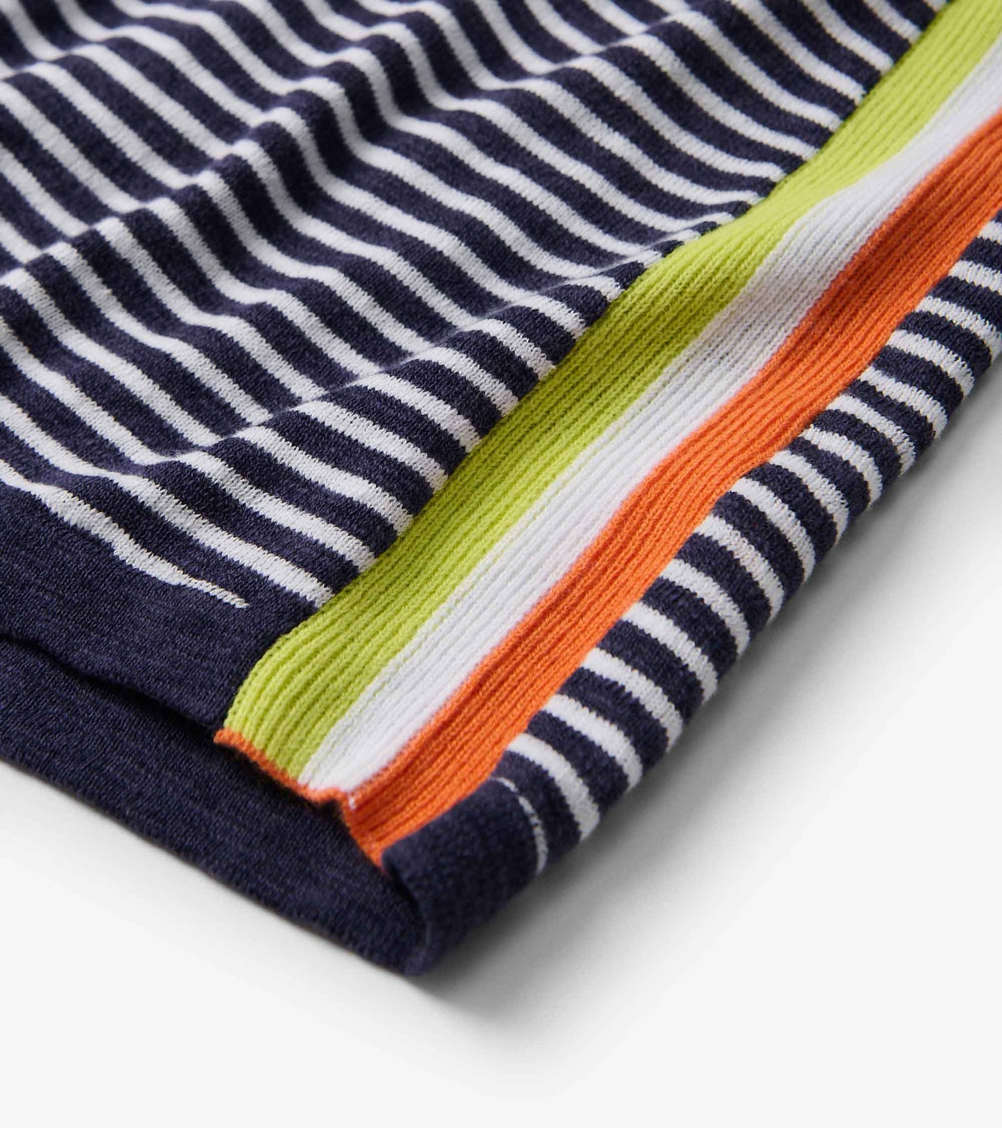 V-Neck Knit Tee - Patriot Blue Stripes