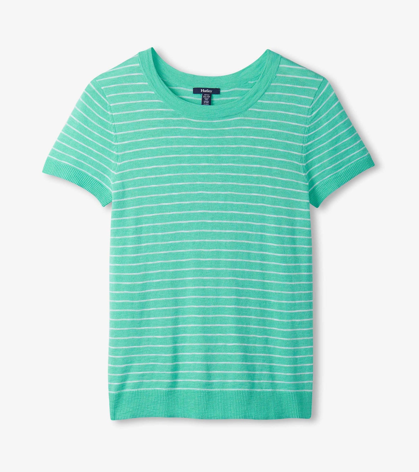 Simone Knit Tee - Teal Stripes