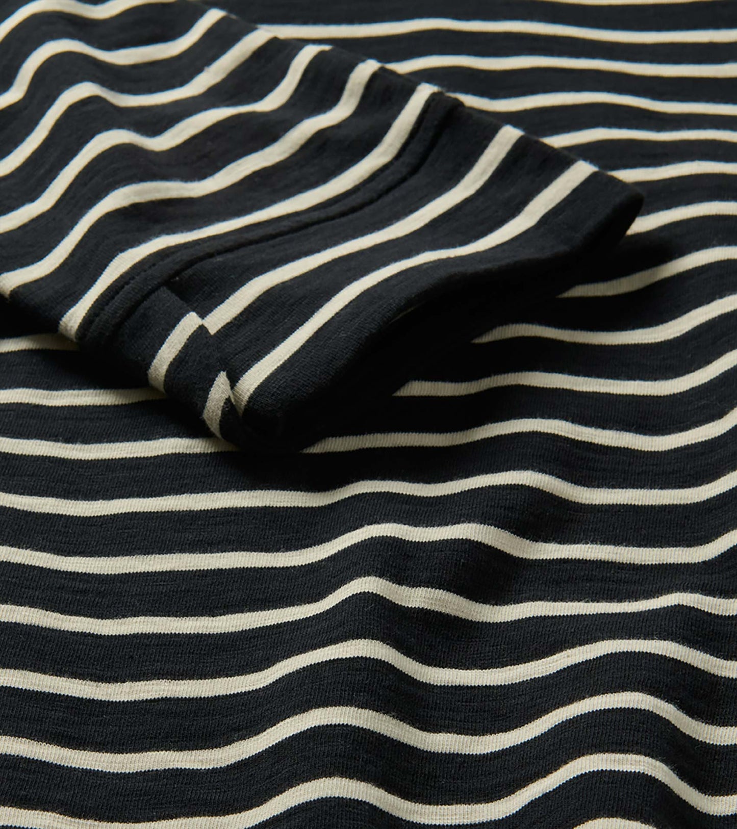 Lily Notch Neck Dress - Caviar Stripes