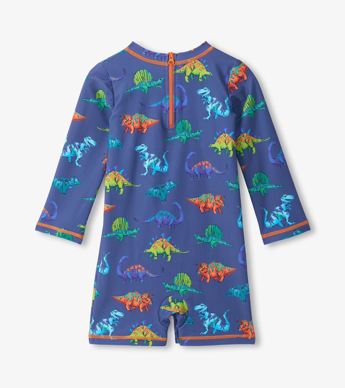 Baby Boys Dino Party One-Piece Rashguard Swimsuit