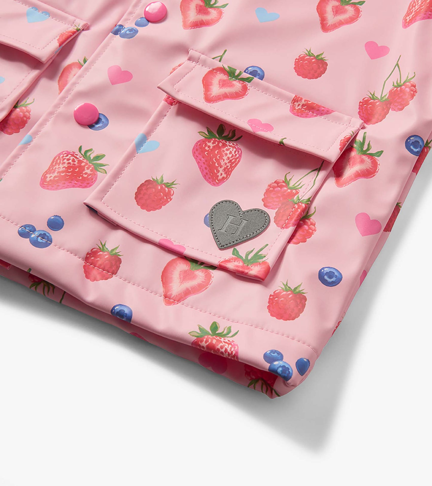 Baby & Toddler Girls Summer Berries Button-Up Rain Jacket