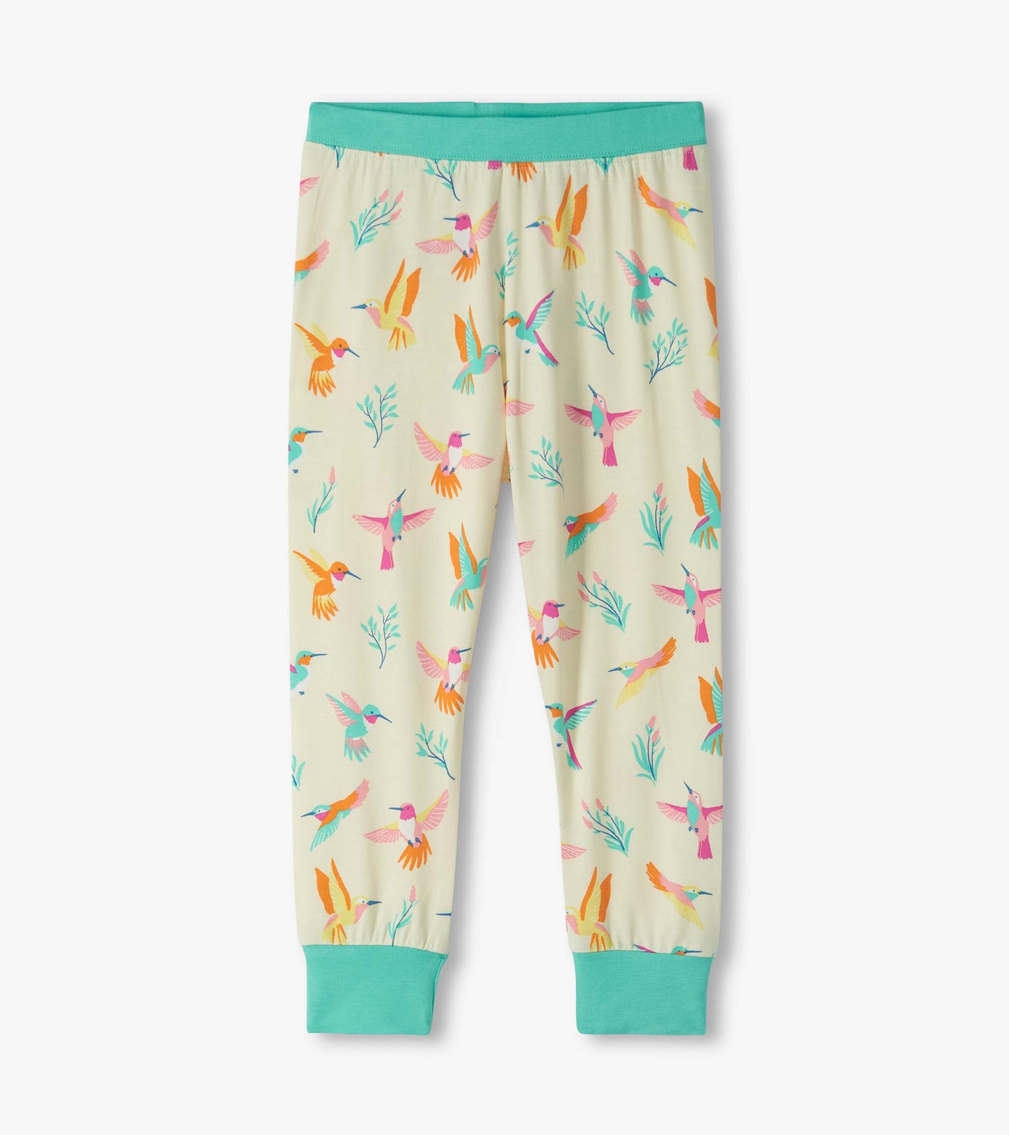 Girls Springtime Hummingbirds Bamboo Pajama Set