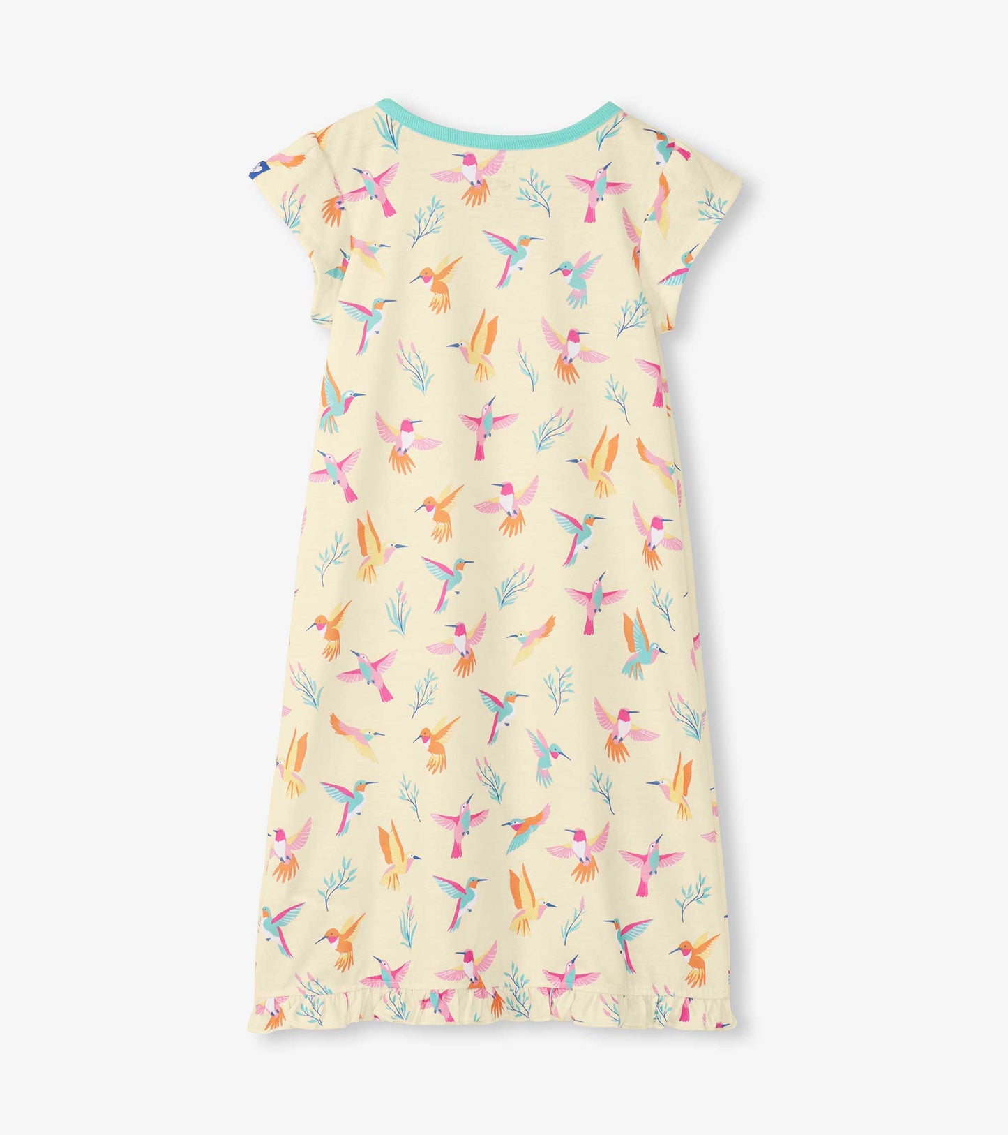 Girls Springtime Hummingbirds Ruffle Hem Nightdress
