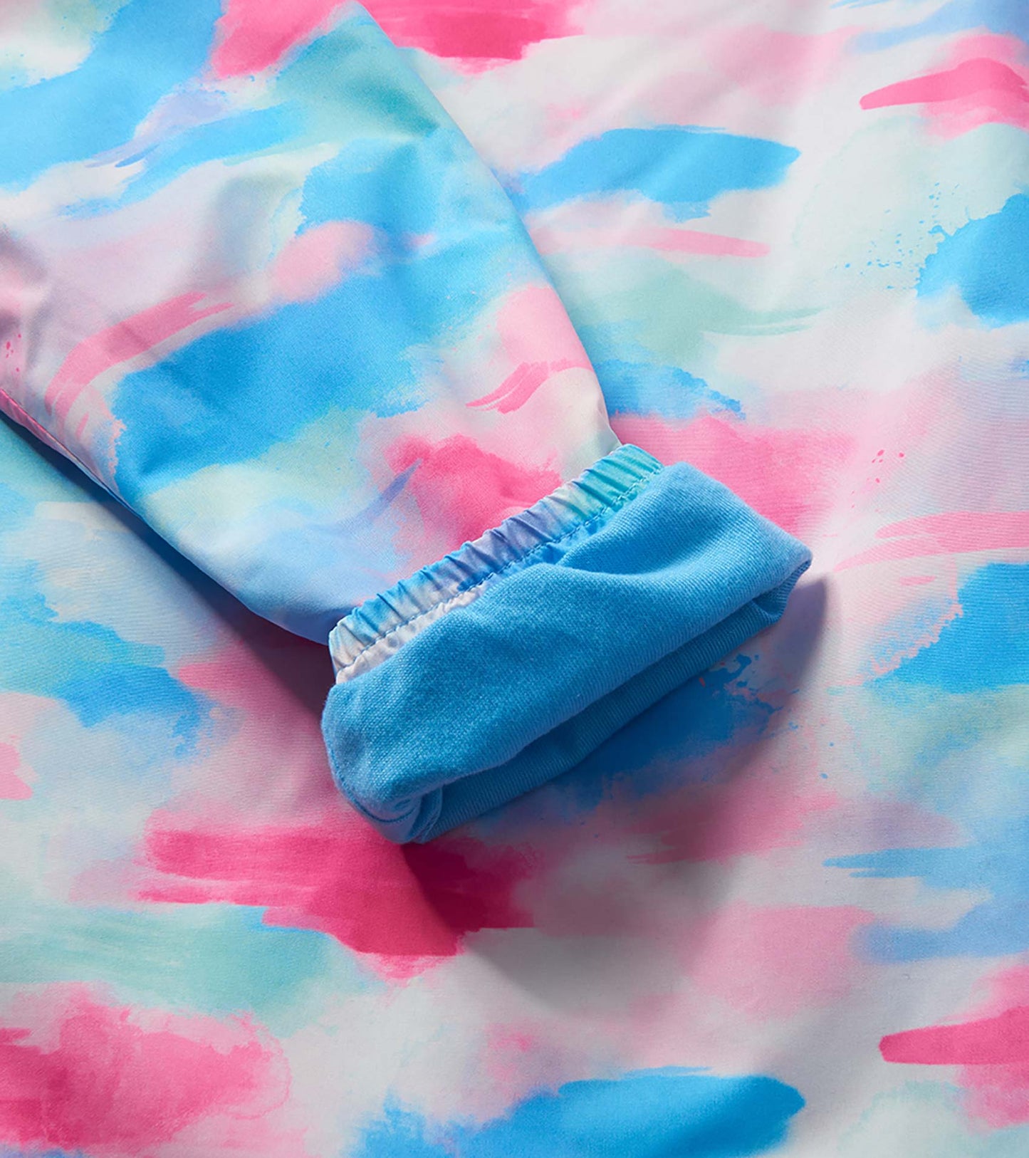 Girls Sunset Tie Dye Microfiber Rain Jacket